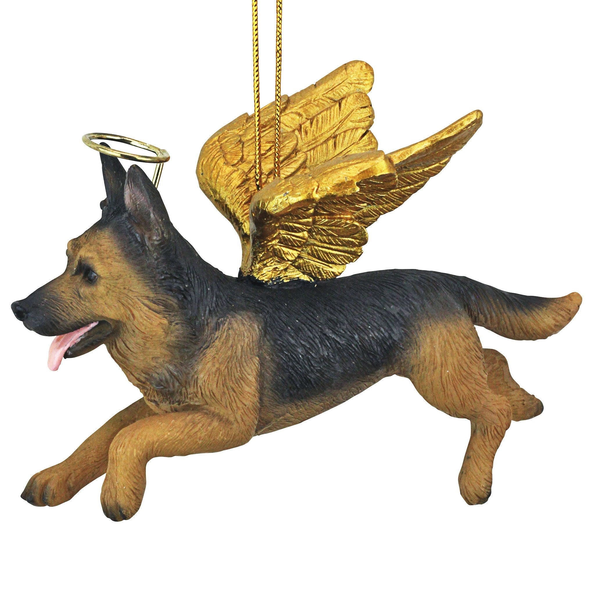 Honor the Pooch: German Shepherd Holiday Dog Angel Ornament