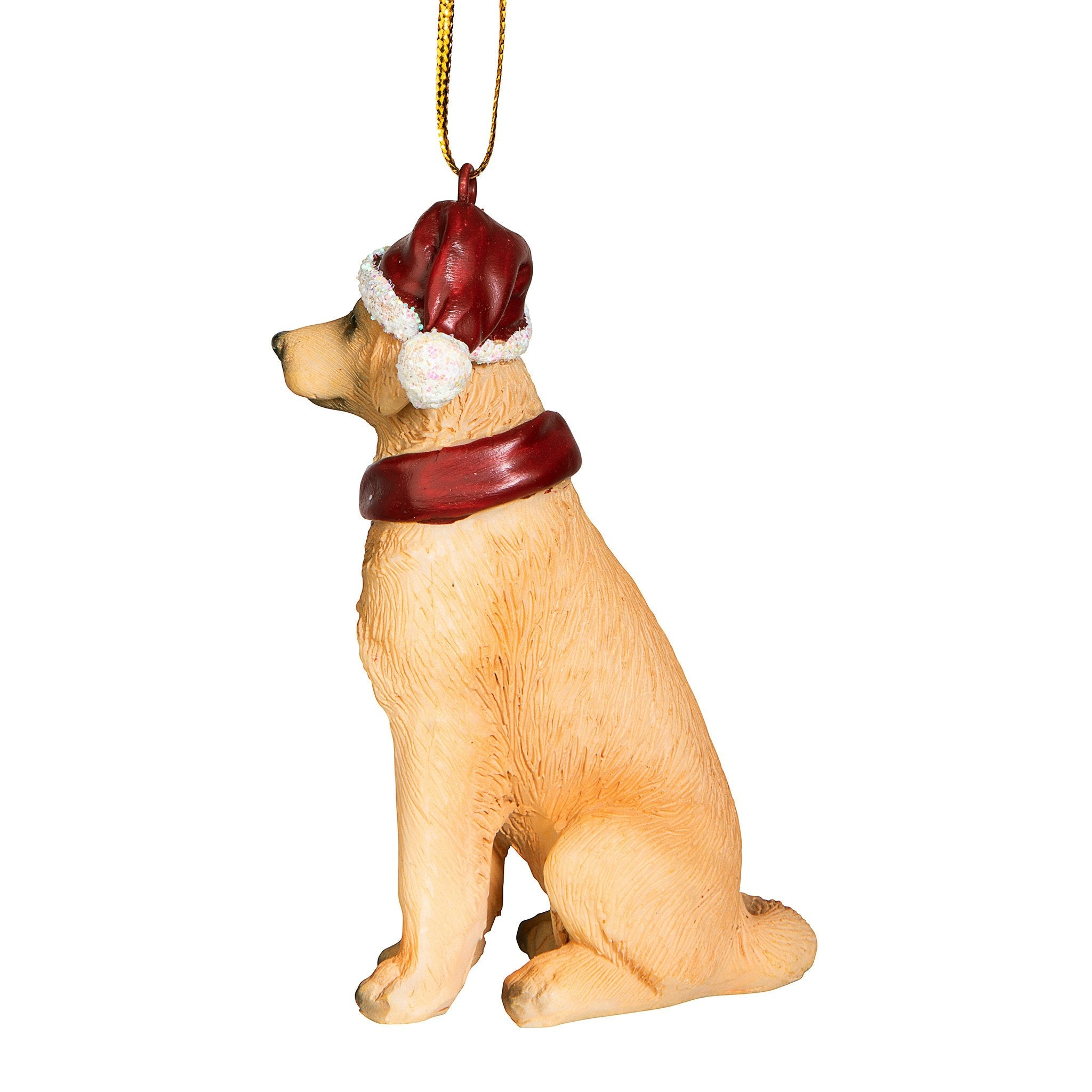 Golden Retriever Holiday Dog Ornament Sculpture