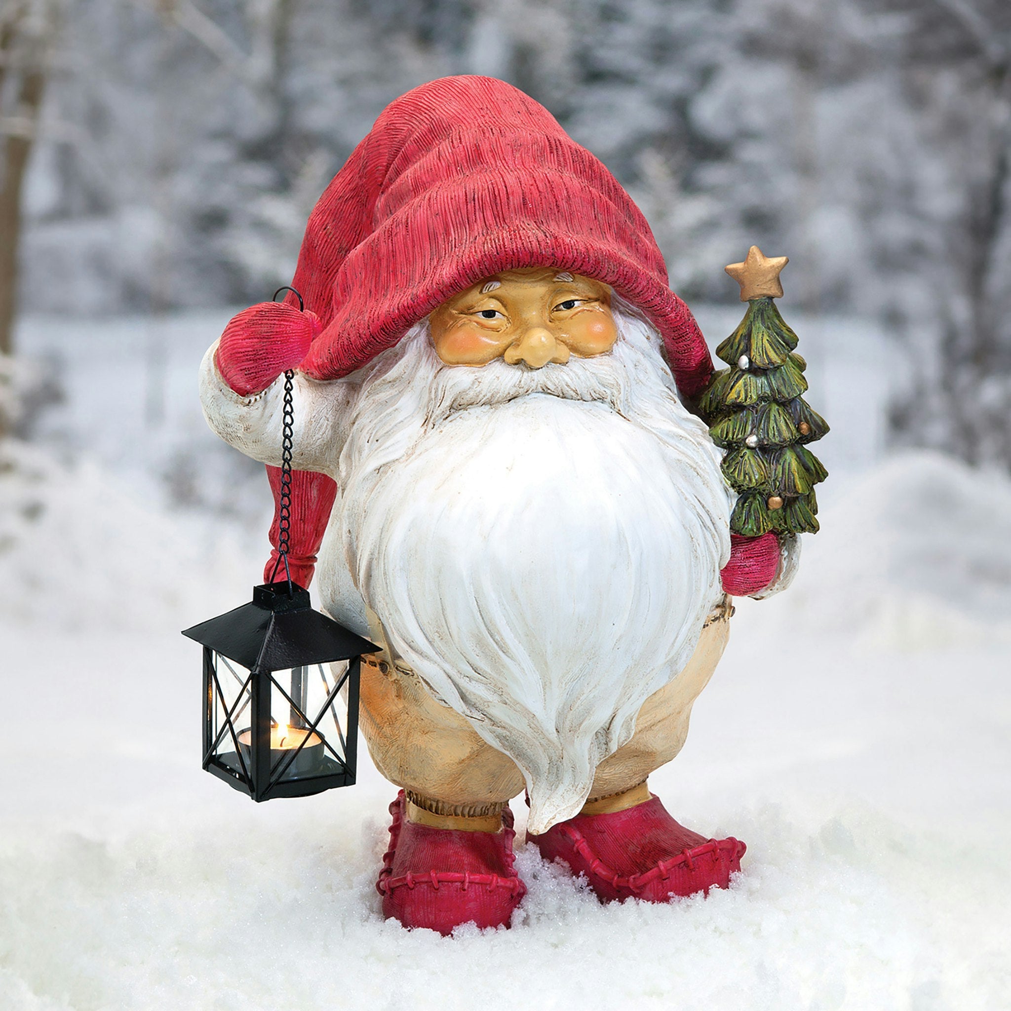 Lighting Santa's Path Whitey the Holiday Gnome Statue