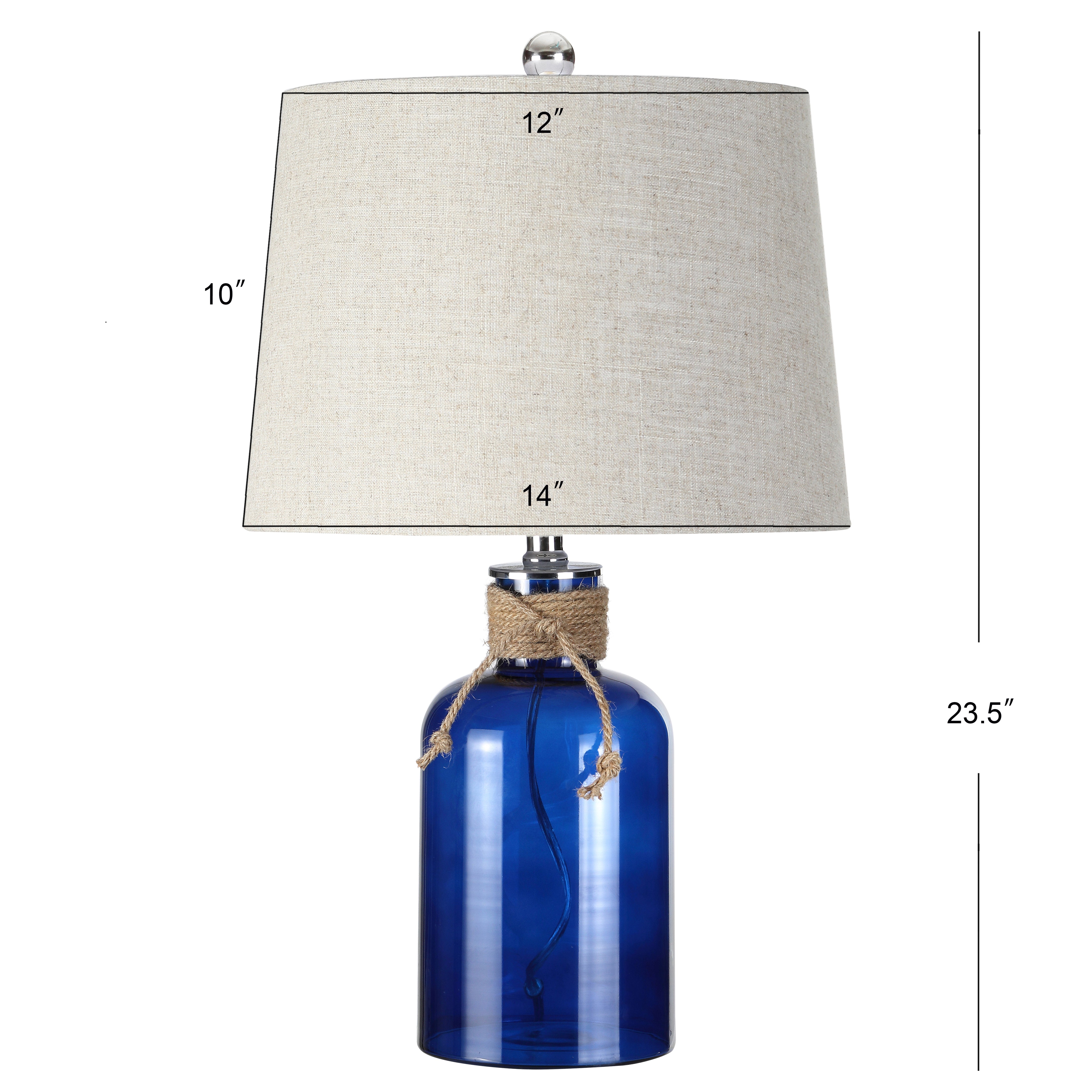 Azure Glass Bottle LED Table Lamp