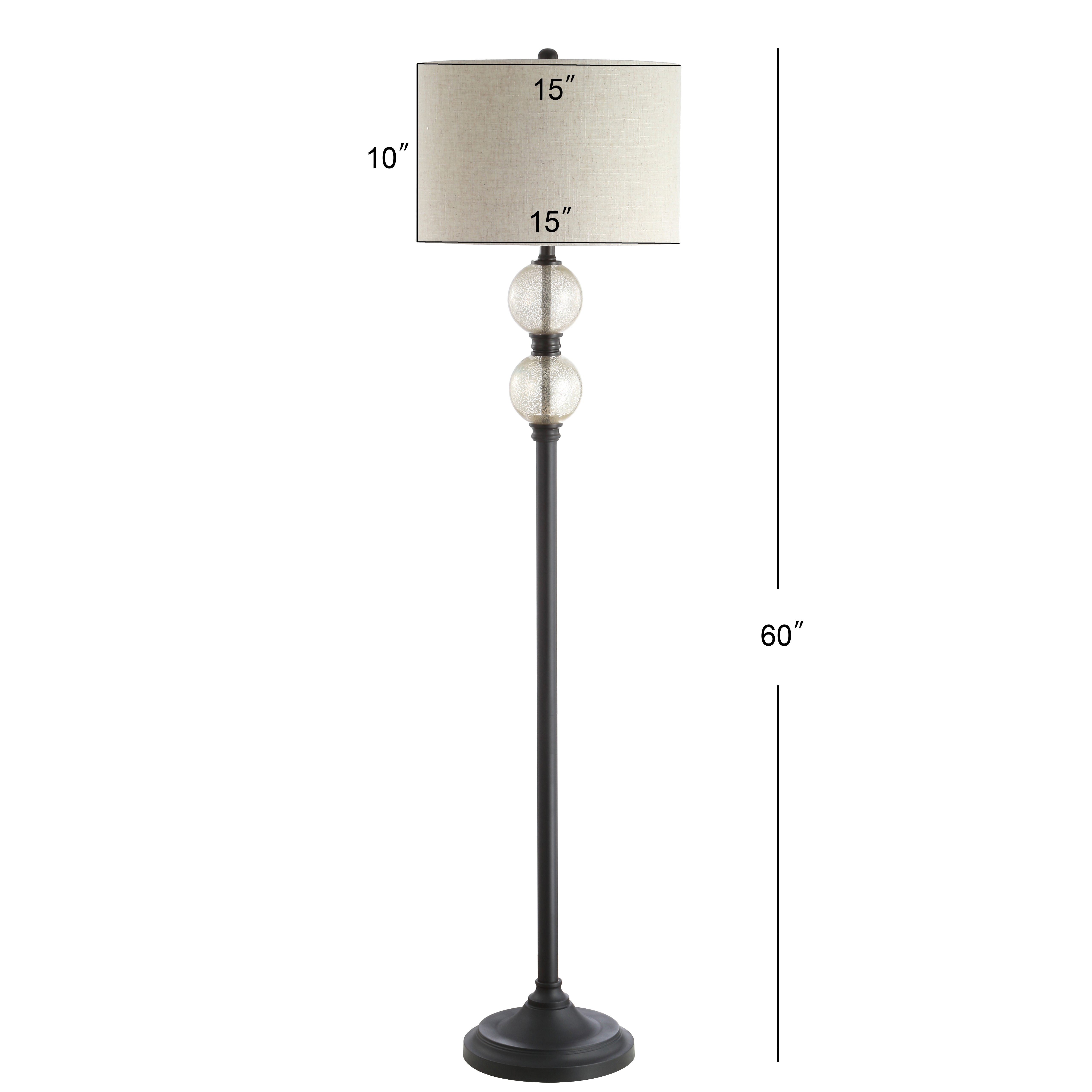 January Glass/Metal LED Floor Lamp