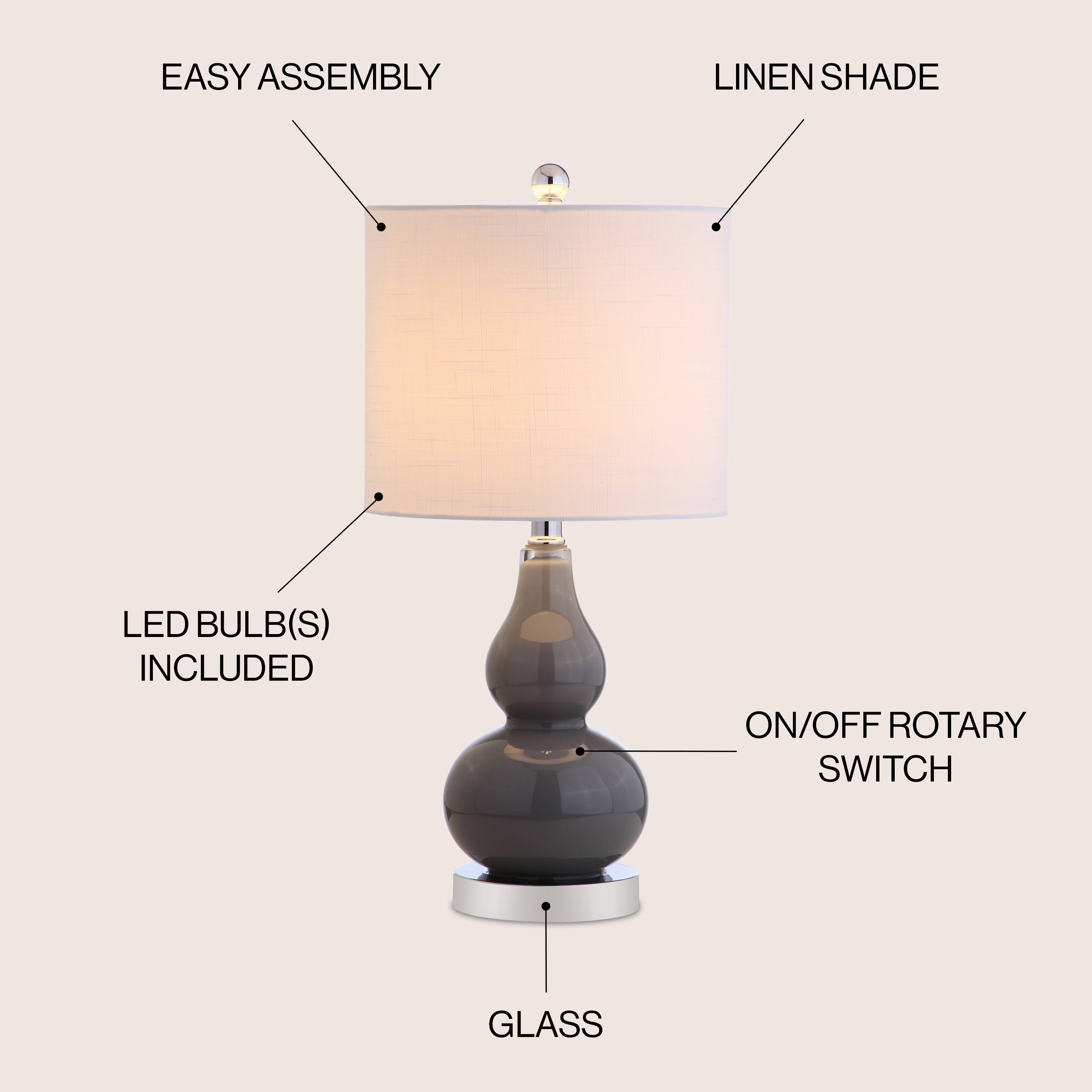 Anya Mini Glass LED Table Lamp