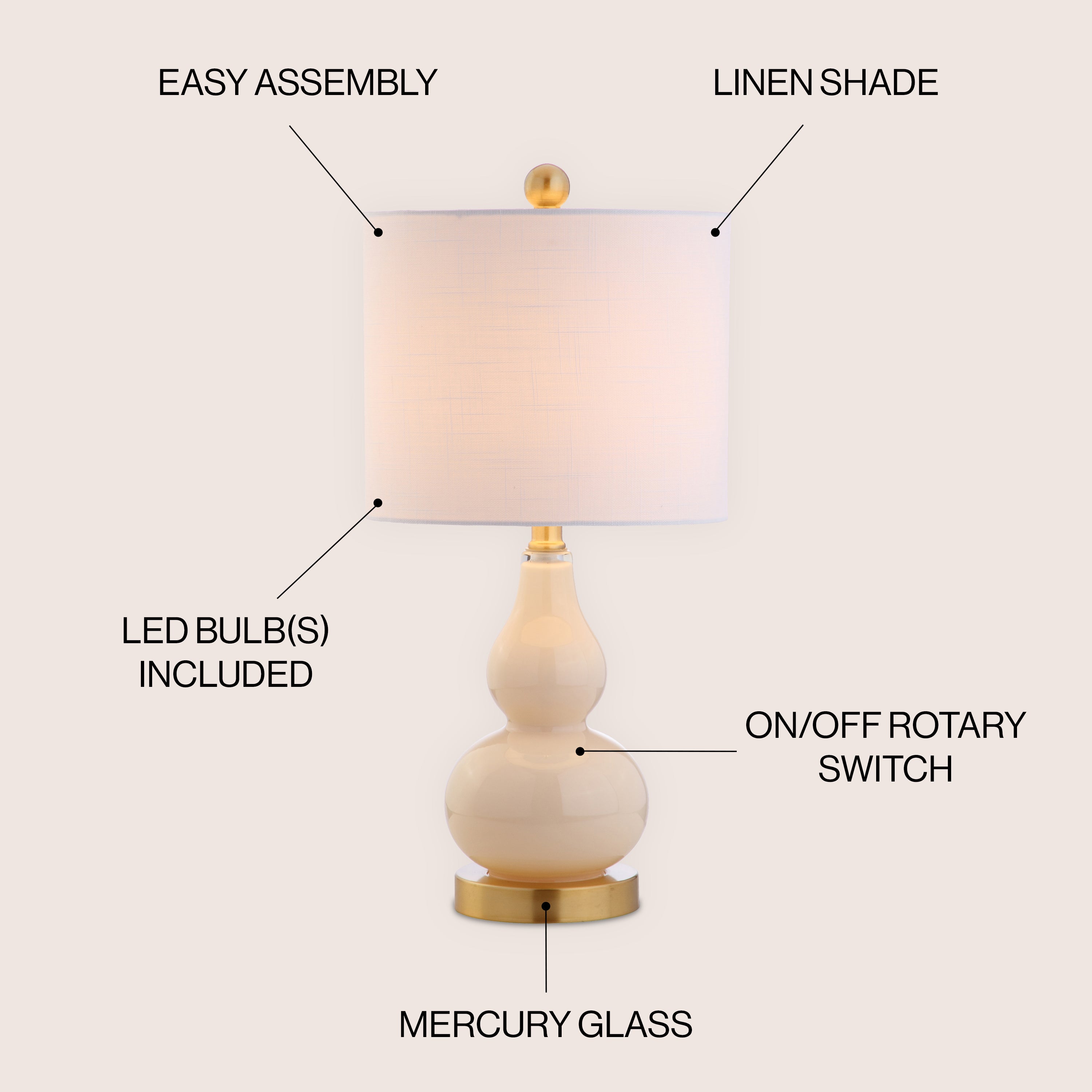 Anya Mini Glass LED Table Lamp