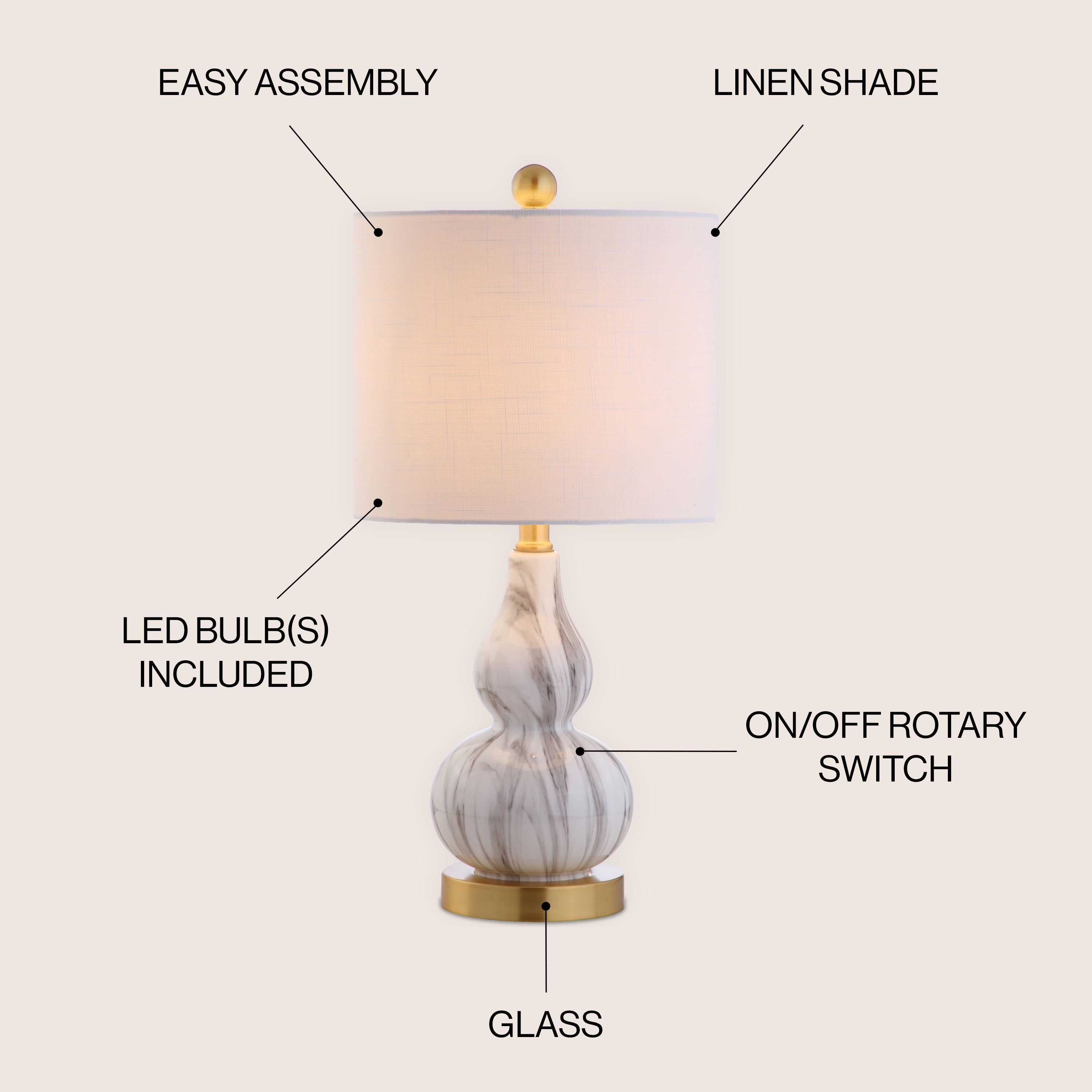 Anya Mini Glass LED Table Lamp