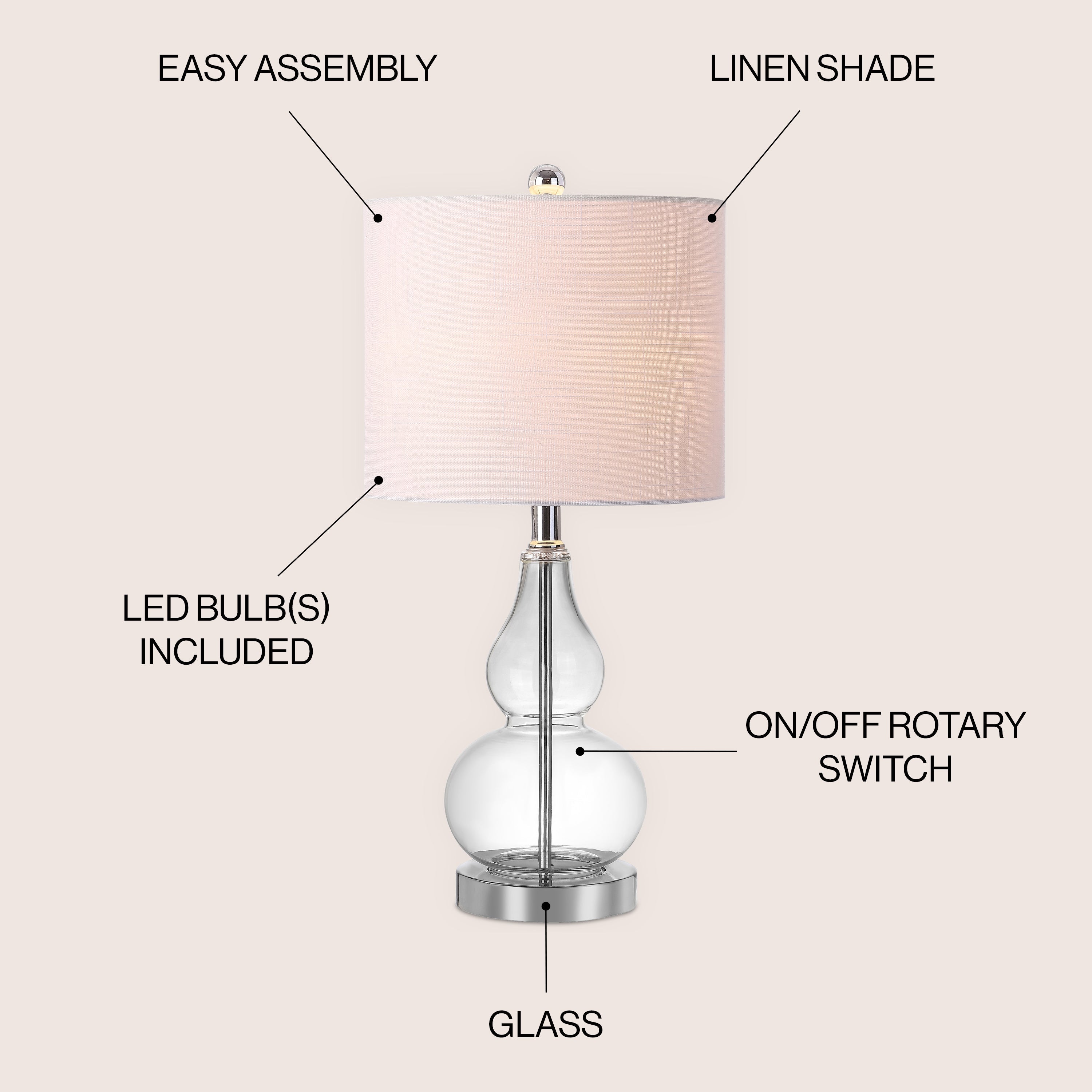 Anya Mini Glass LED Table Lamp