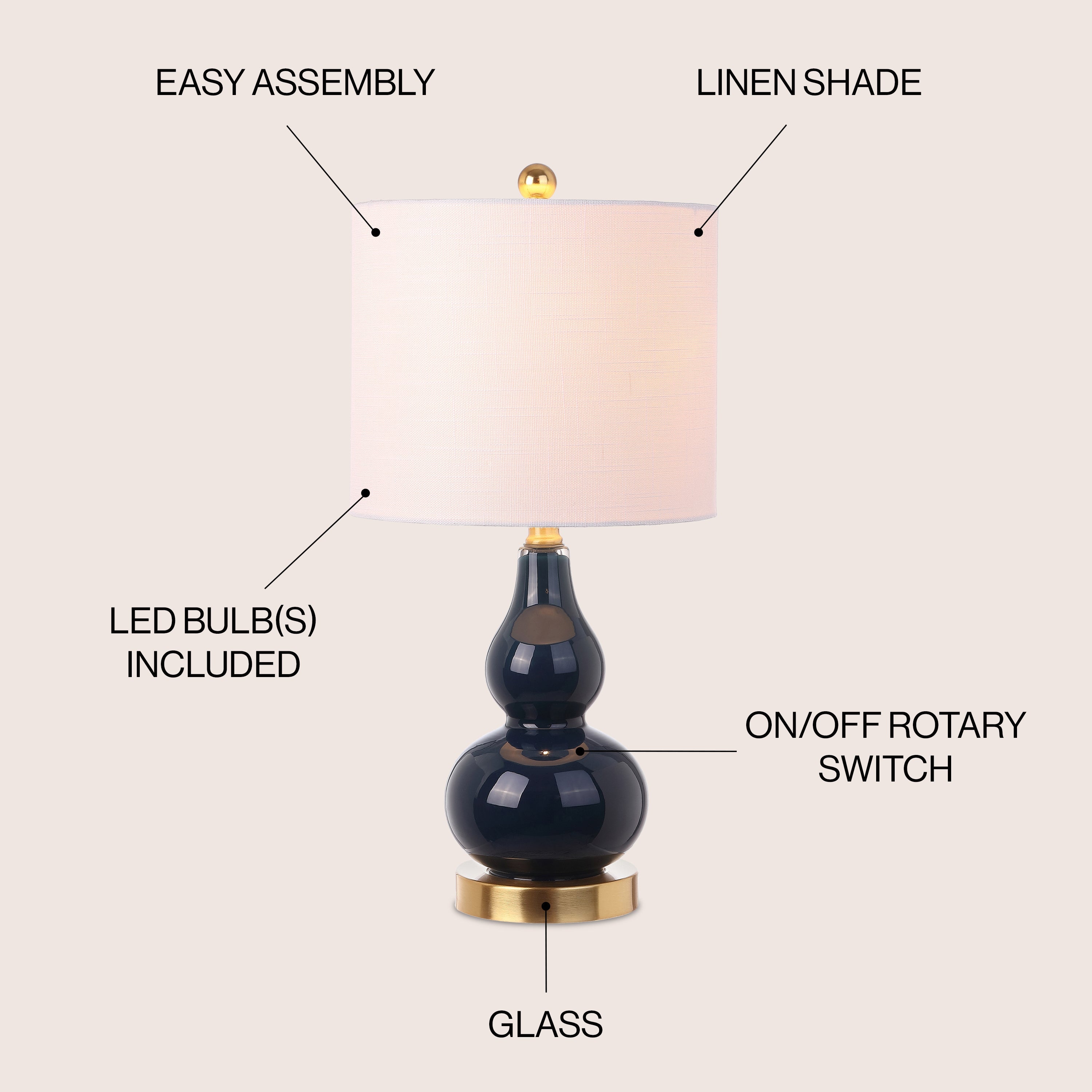 Anya Mini Glass LED Table Lamp