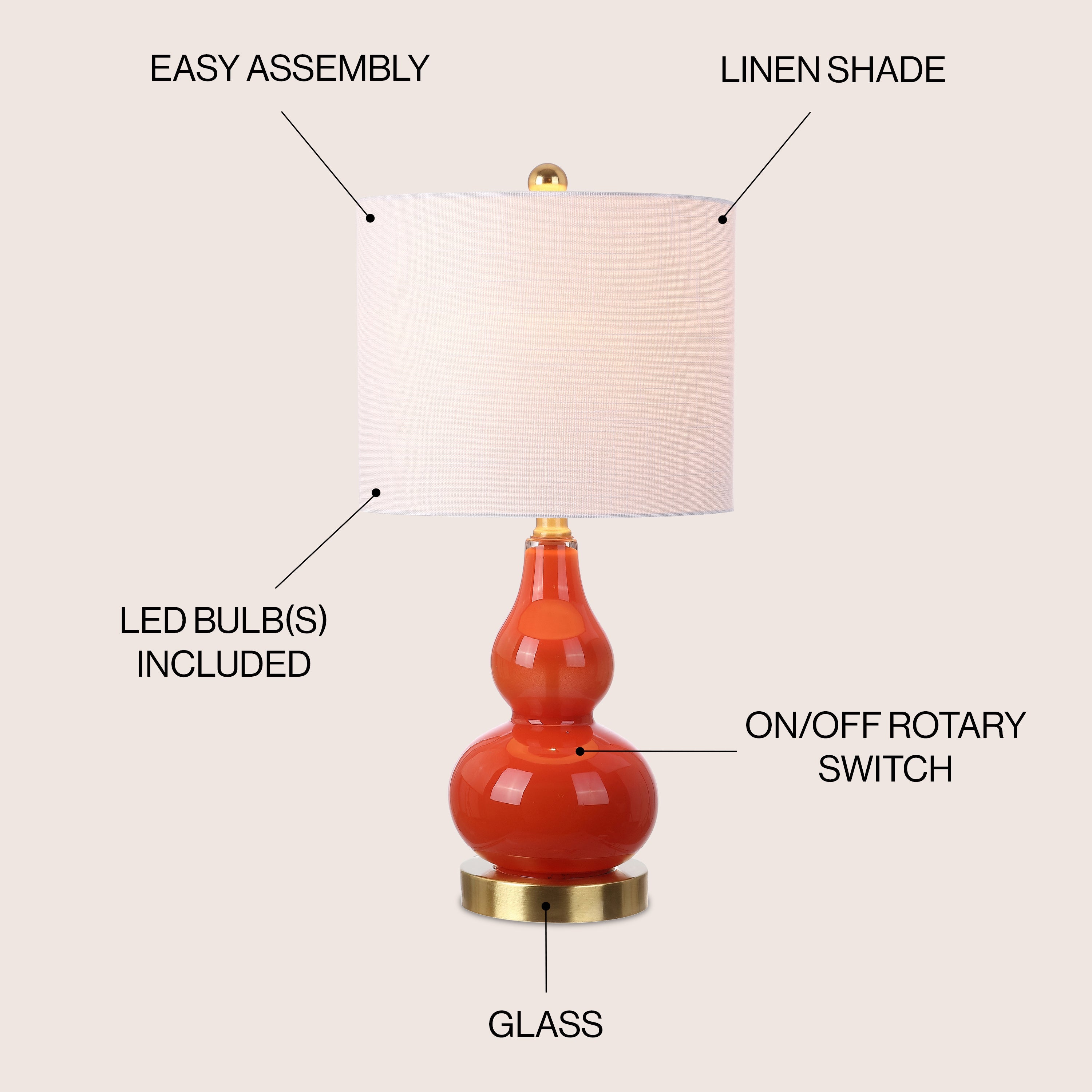 Anya Mini Glass LED Table Lamp