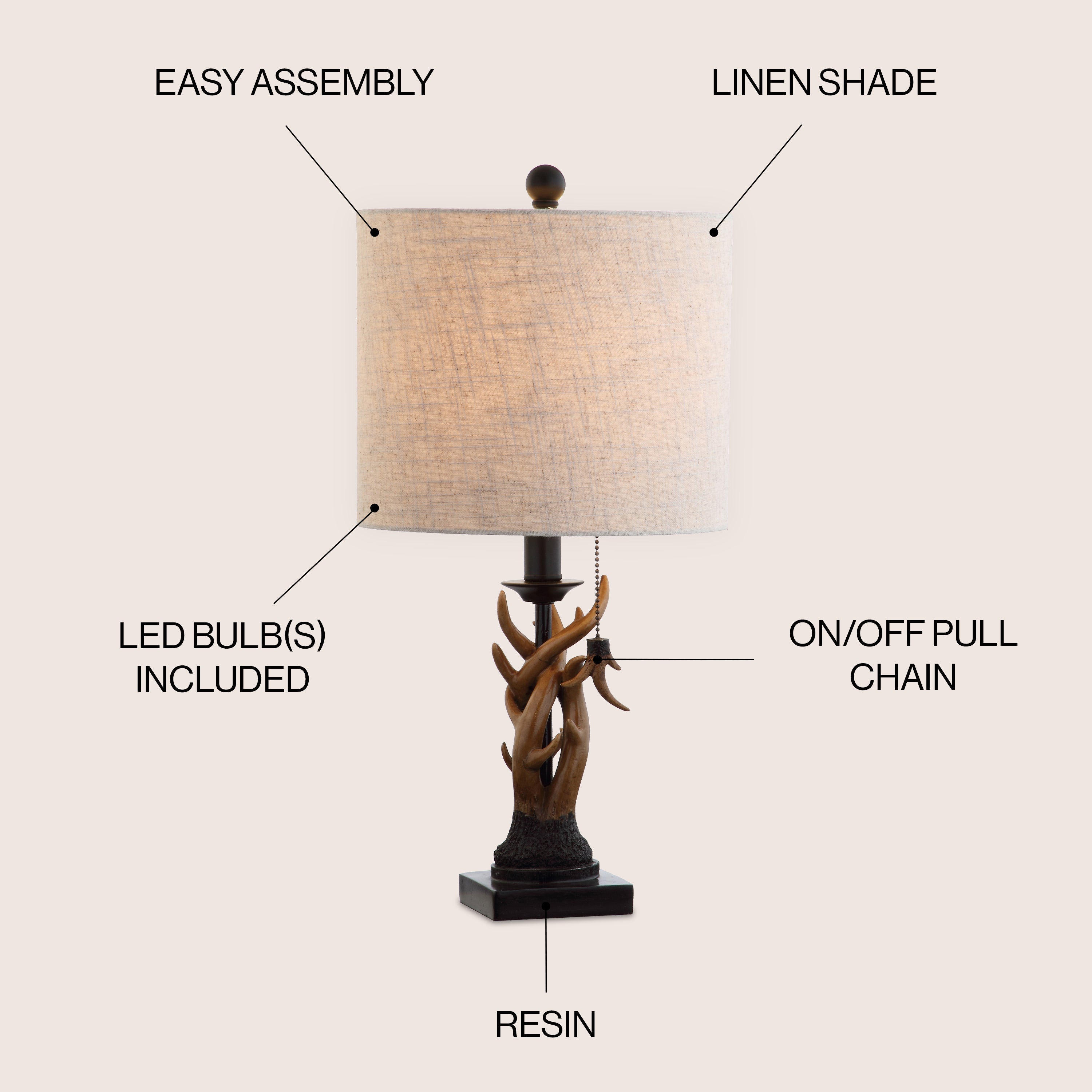 Gaston Resin Mini LED Table Lamp