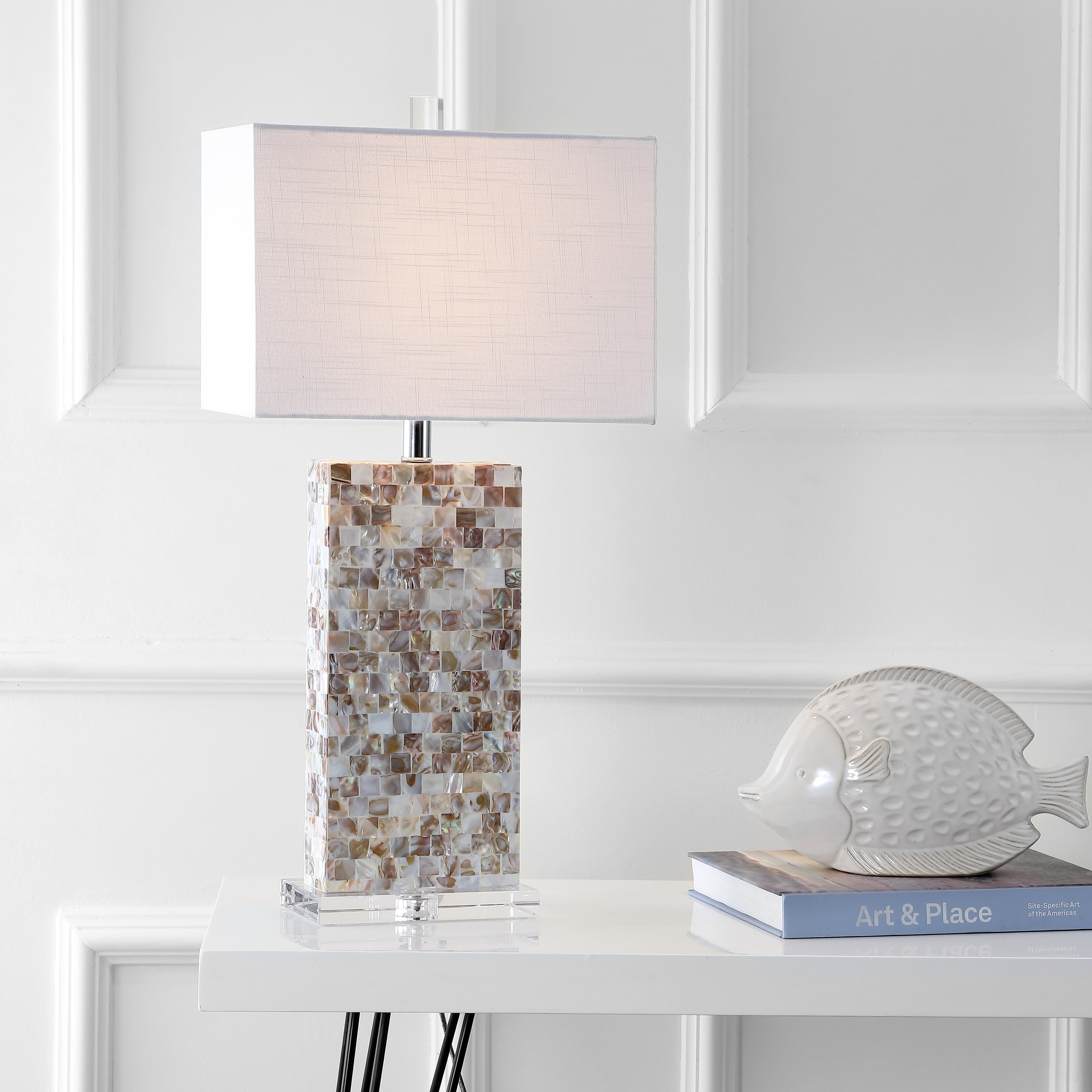 Cannon Seashell and Crystal LED Table Lamp