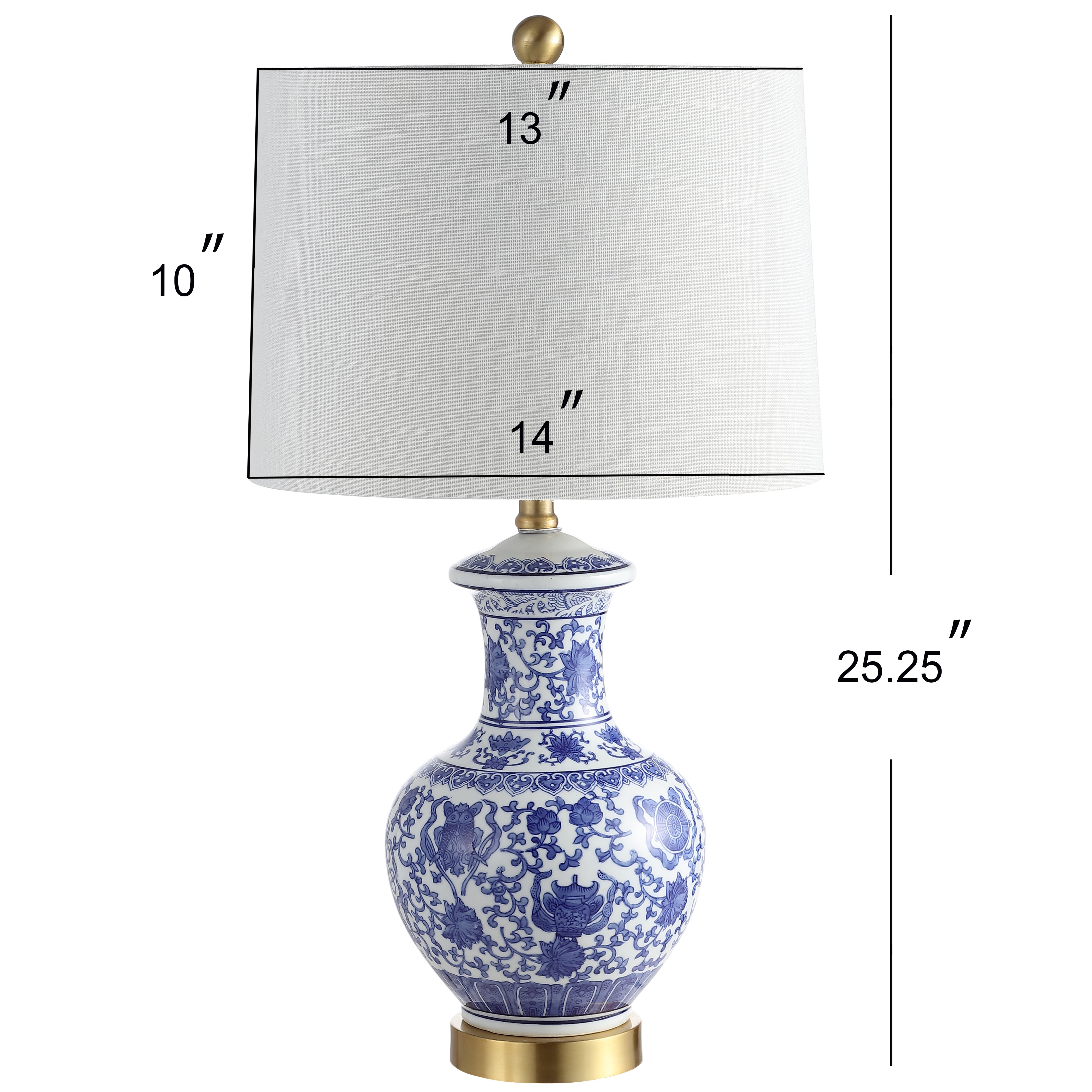 Jennifer Ceramic/Metal LED Table Lamp