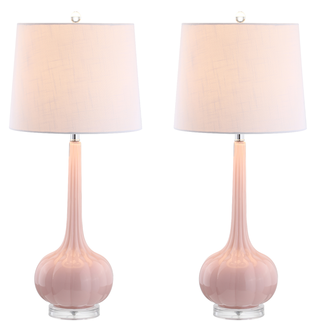 Bette Glass Teardrop LED Table Lamp-Set of 2