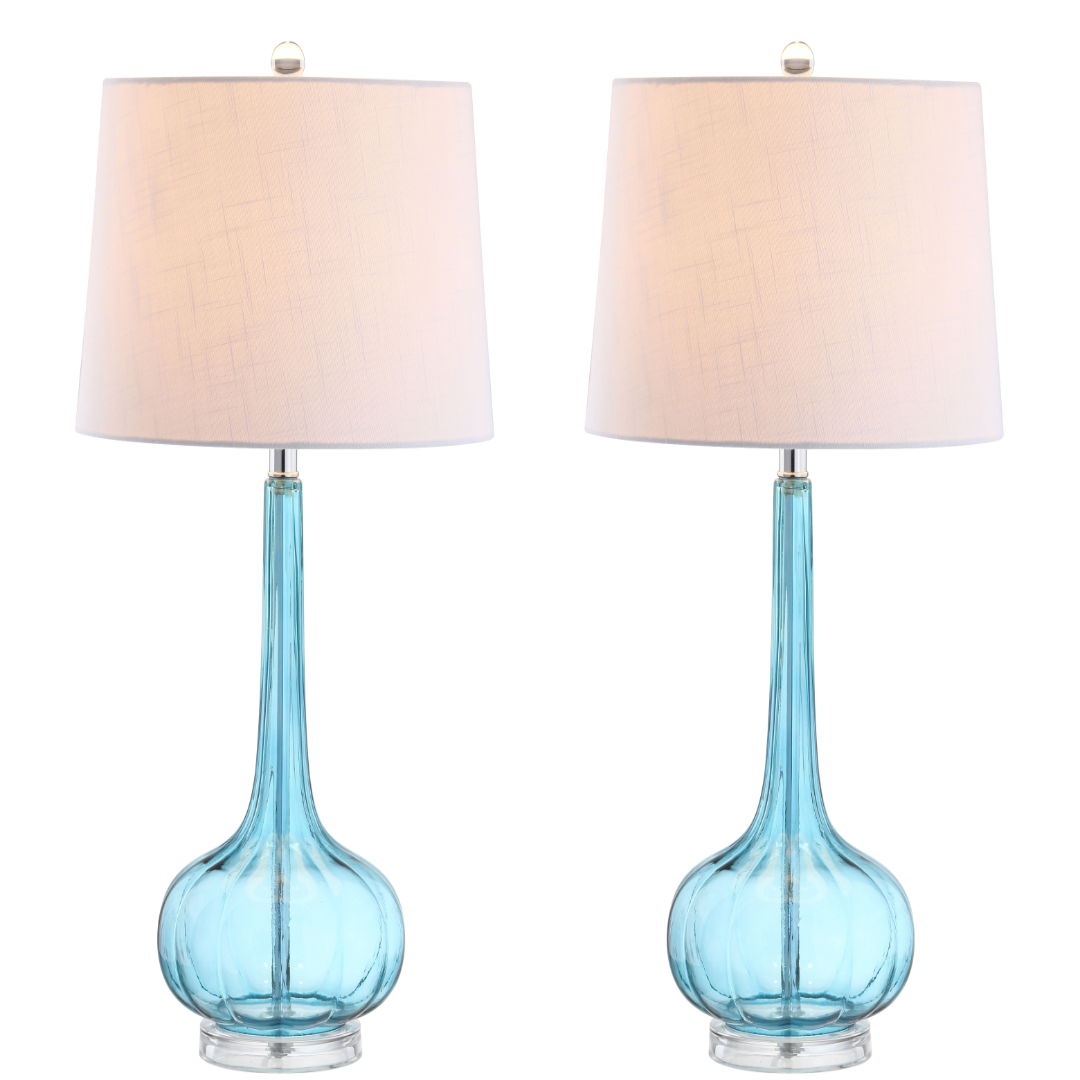 Bette Glass Teardrop LED Table Lamp-Set of 2