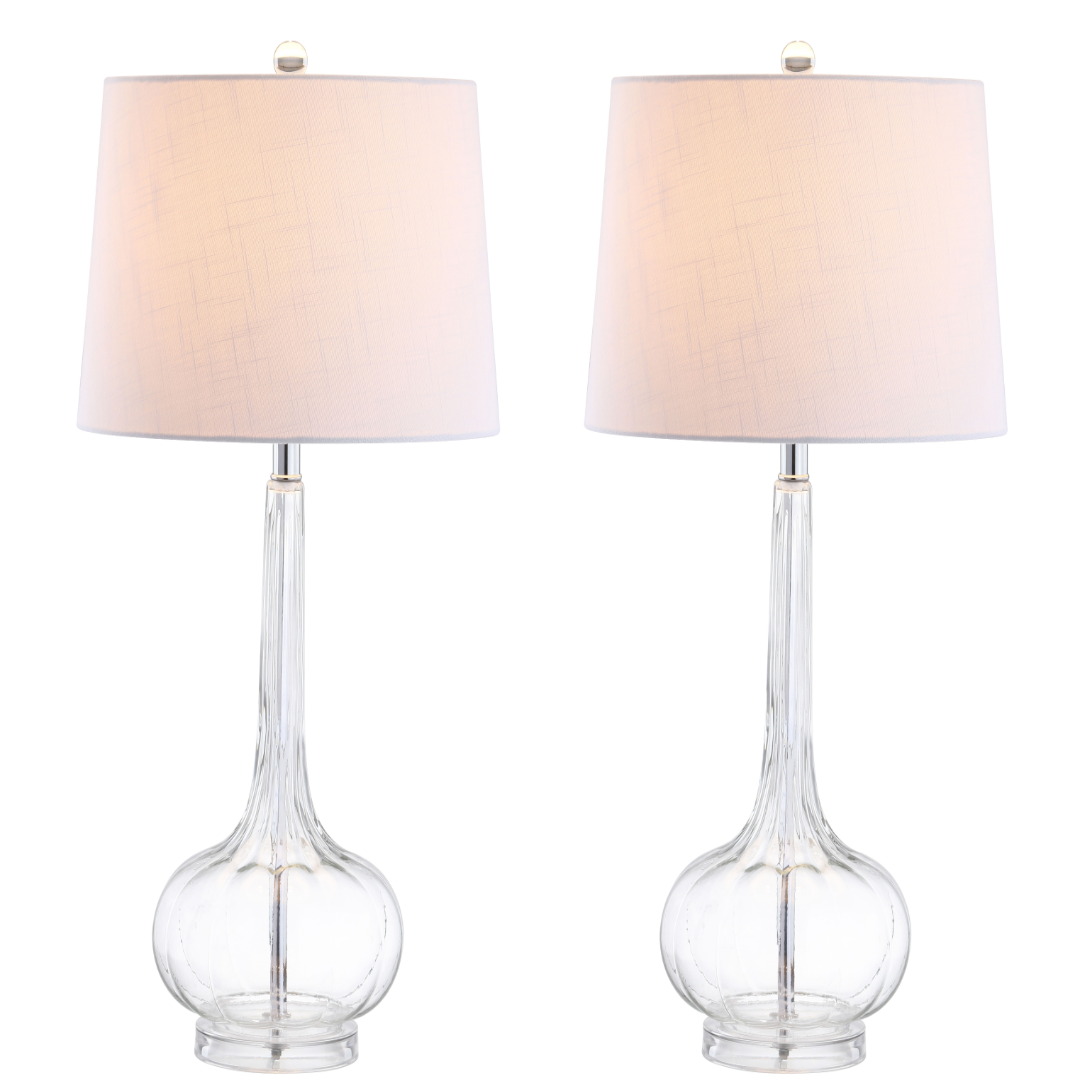 Bette Glass Teardrop LED Table Lamp-Set of 2