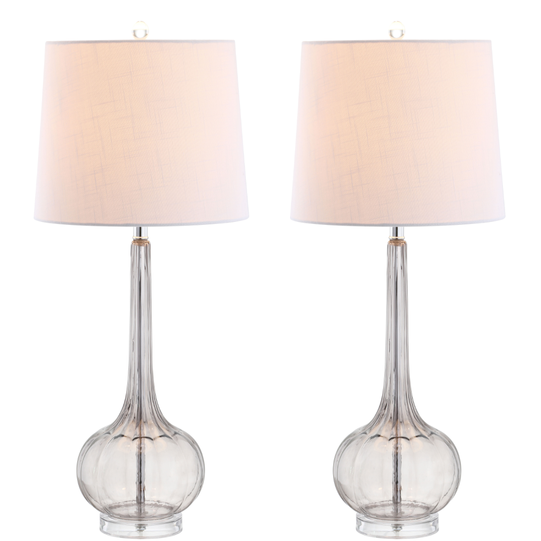 Bette Glass Teardrop LED Table Lamp-Set of 2