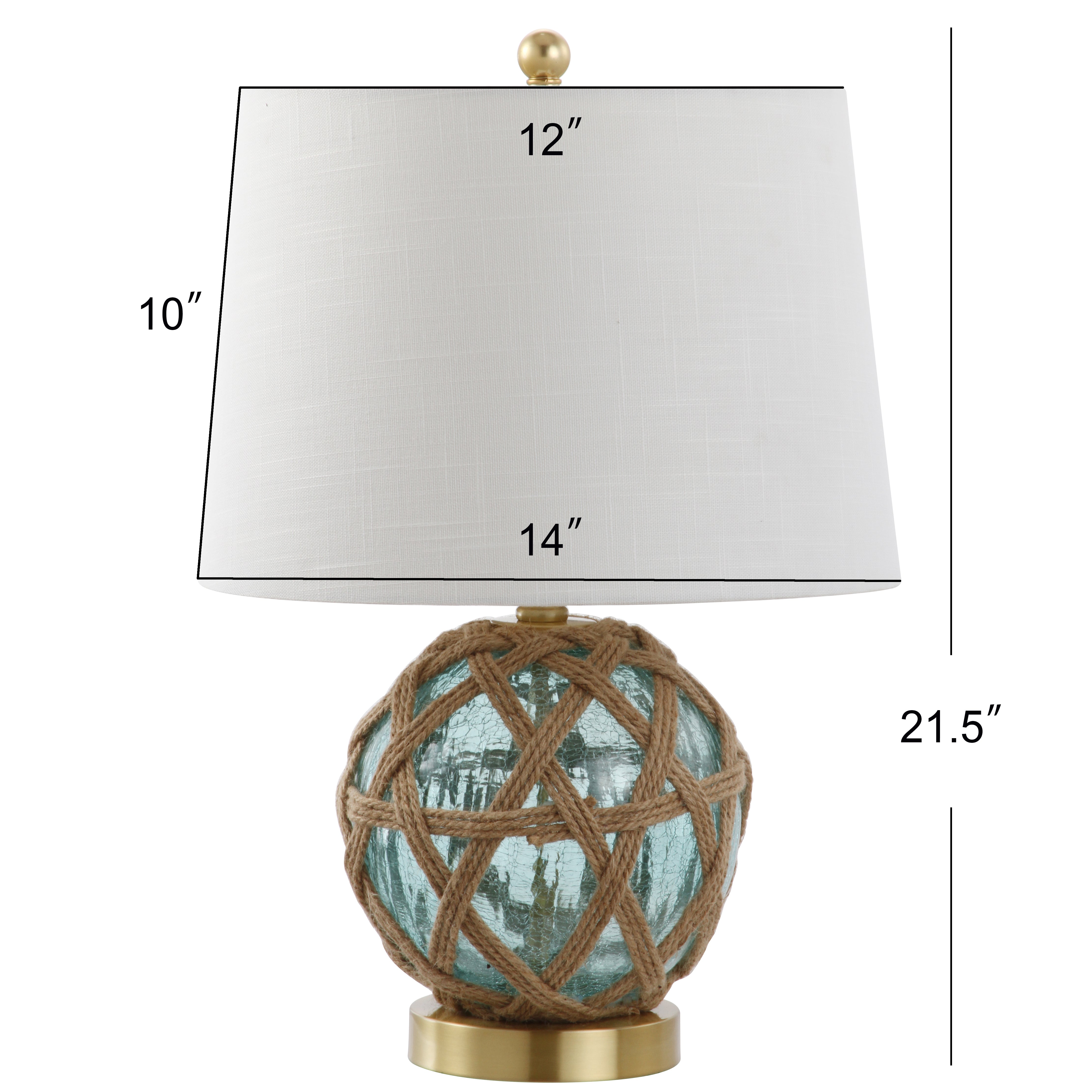 Andrews LED Glass/Rope Table Lamp