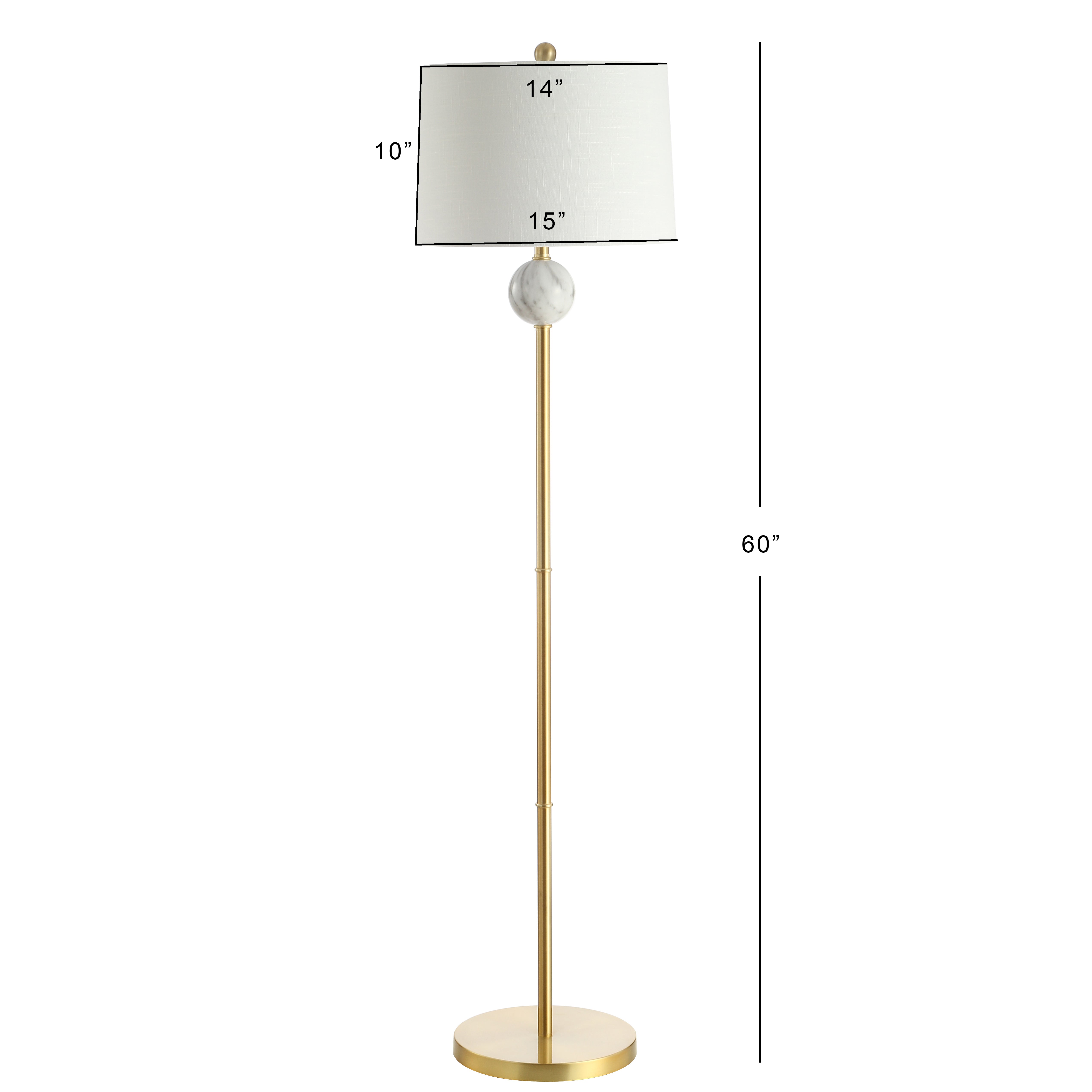 Vaughn Modern Metal/Resin LED Floor Lamp