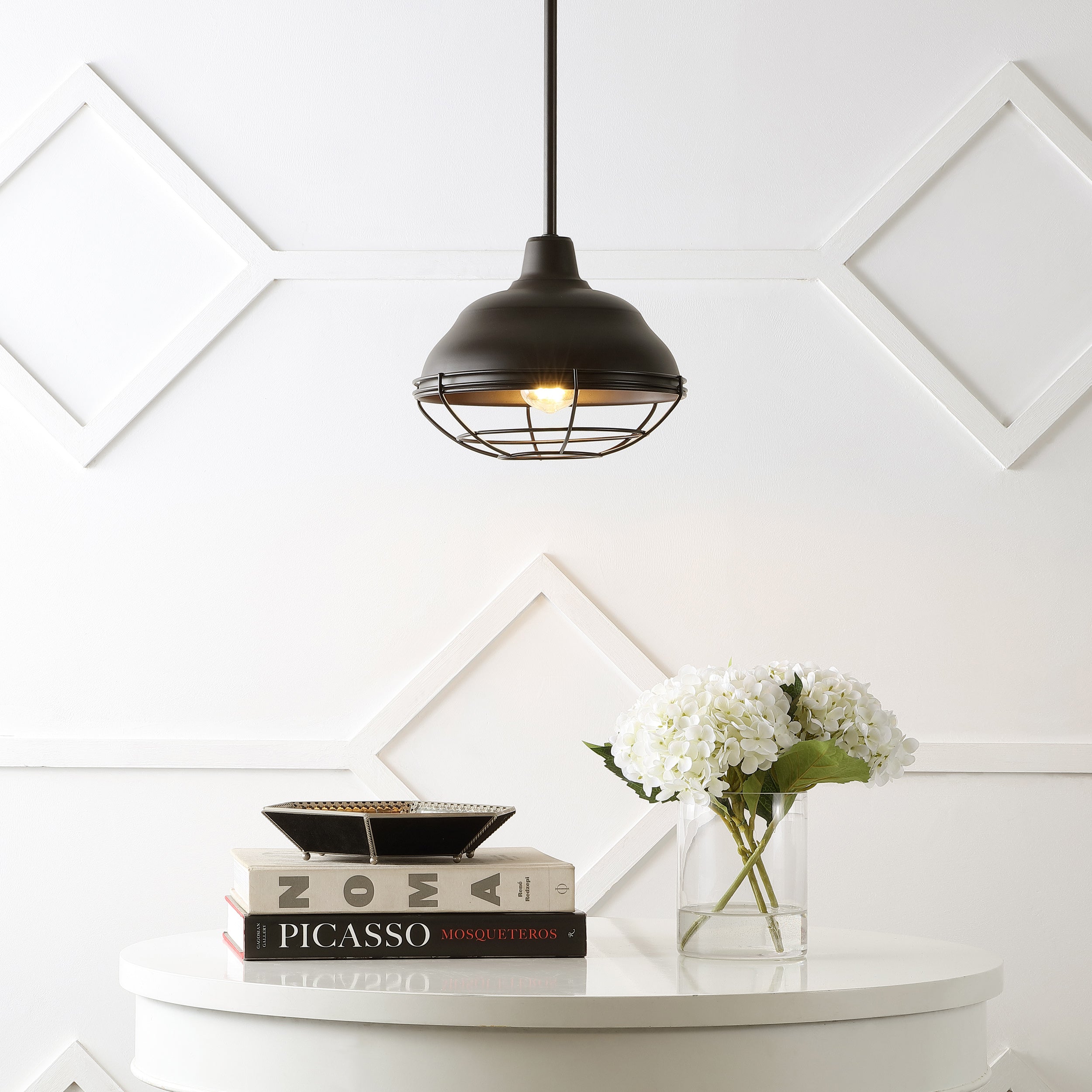 Levi 1-Light Industrial Farmhouse Iron LED Pendant