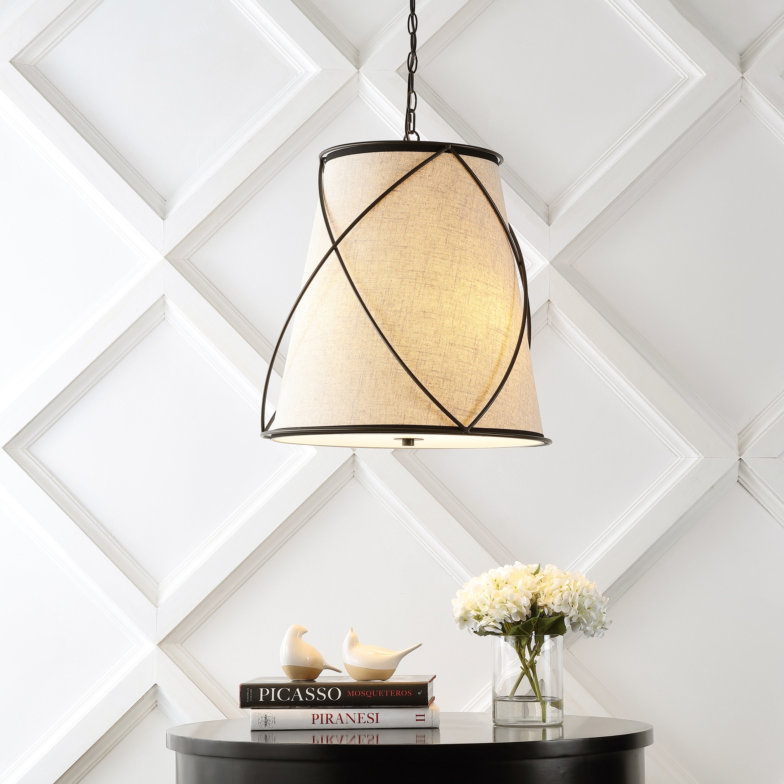 Milo 3-Light Rustic Farmhouse Iron LED Pendant