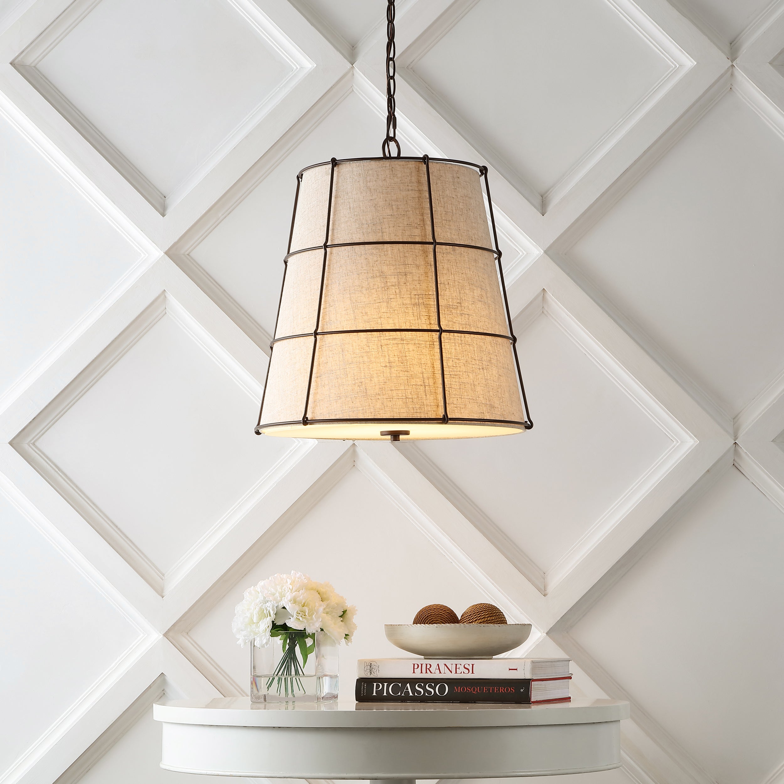 Silas 3-Light Rustic Farmhouse Iron LED Pendant