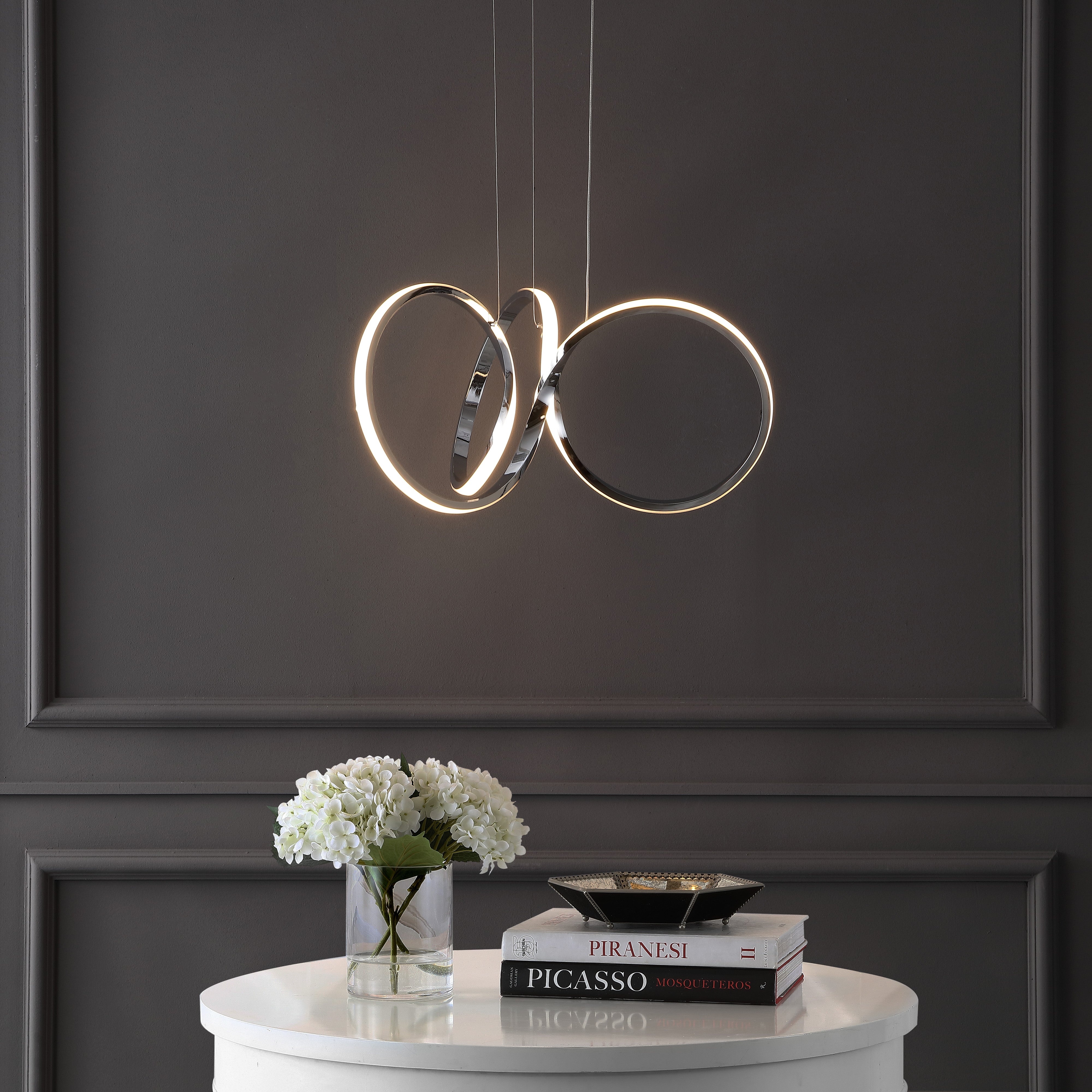 Helix 1-Light Contemporary Minimalist Aluminum Ribbon Integrated LED Pendant