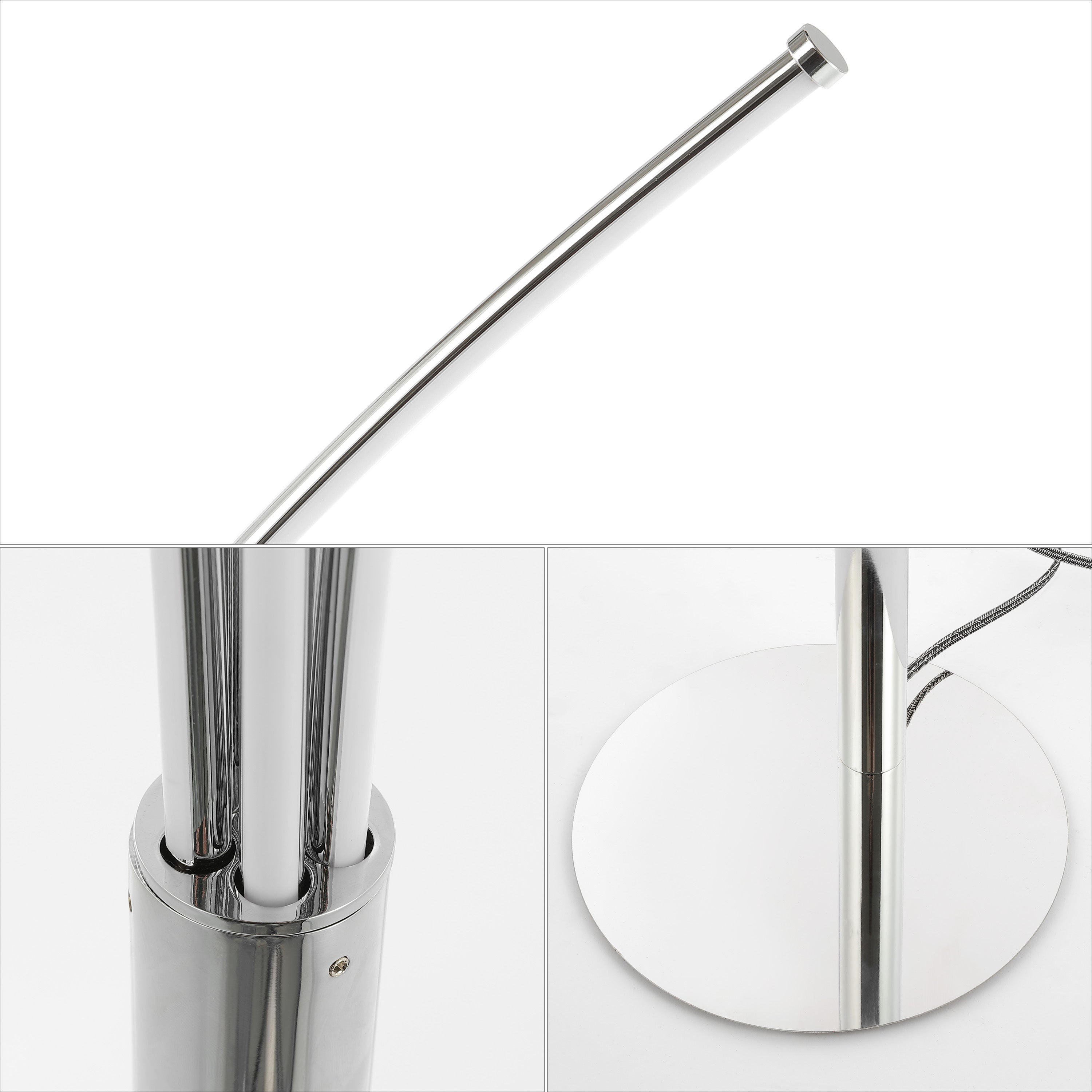 Fuochi Modern Minimalist Metal 5-Branch Arc Dimmable Integrated LED Floor Lamp with Remote Control
