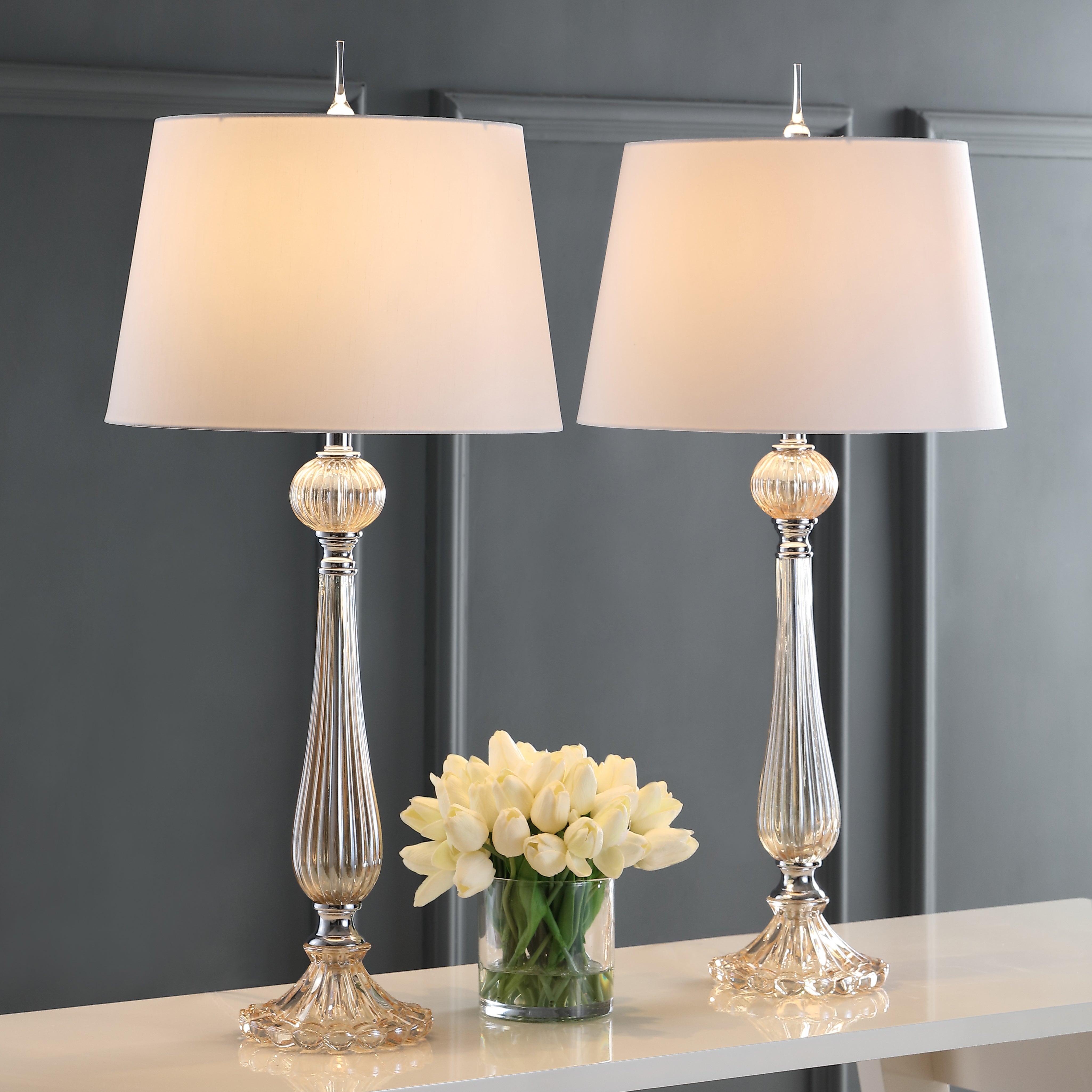 Chloe Glass LED Table Lamp-Set of 2