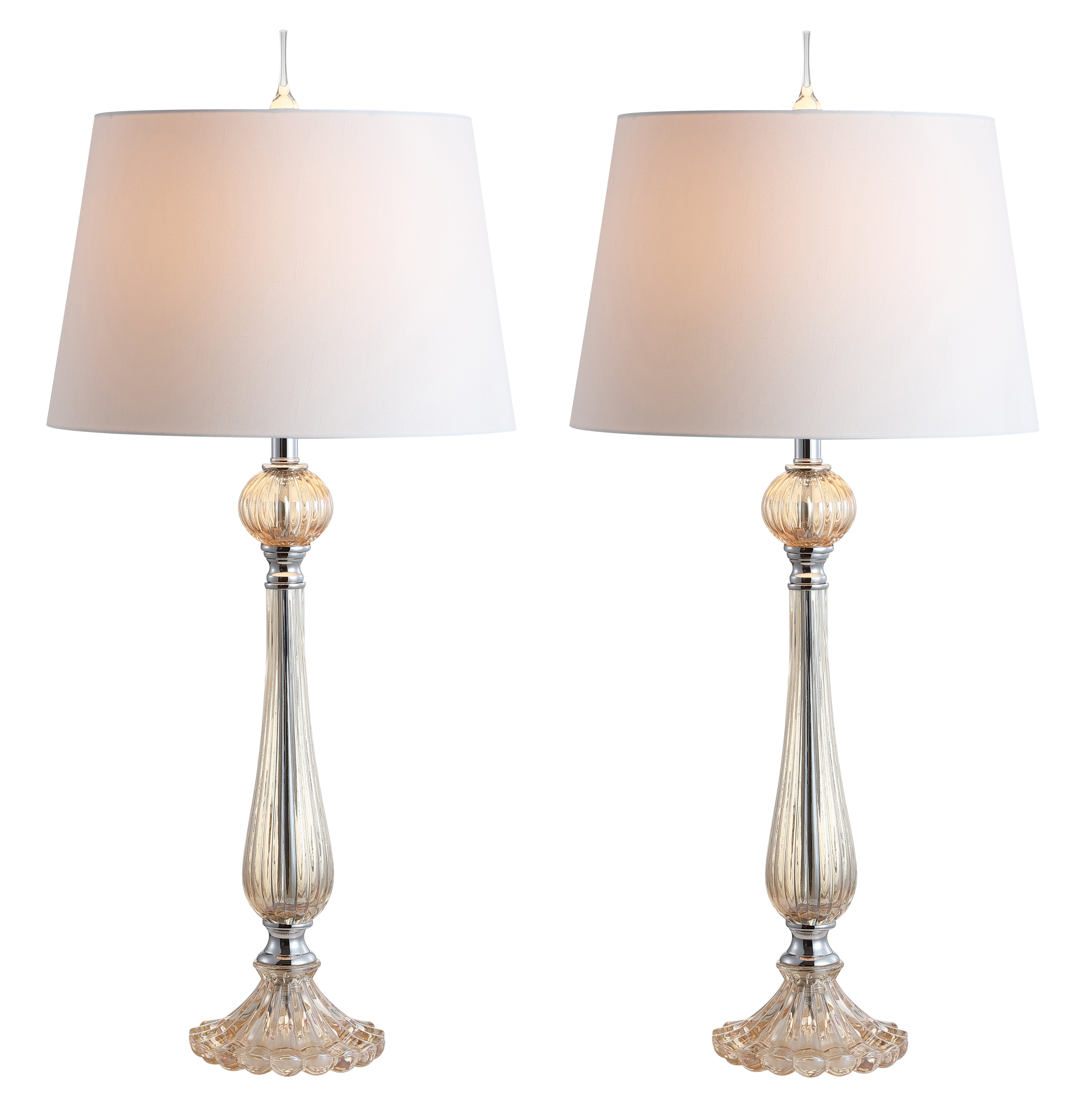 Chloe Glass LED Table Lamp-Set of 2