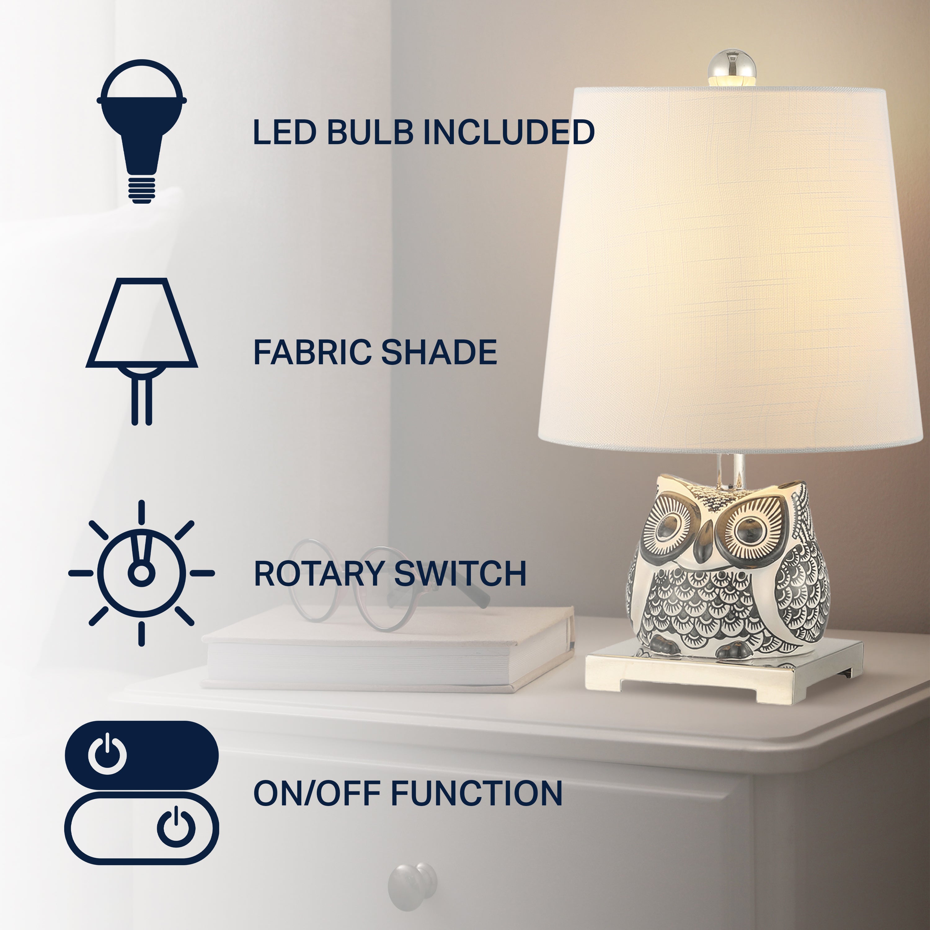 Justina Ceramic Mini LED Table Lamp