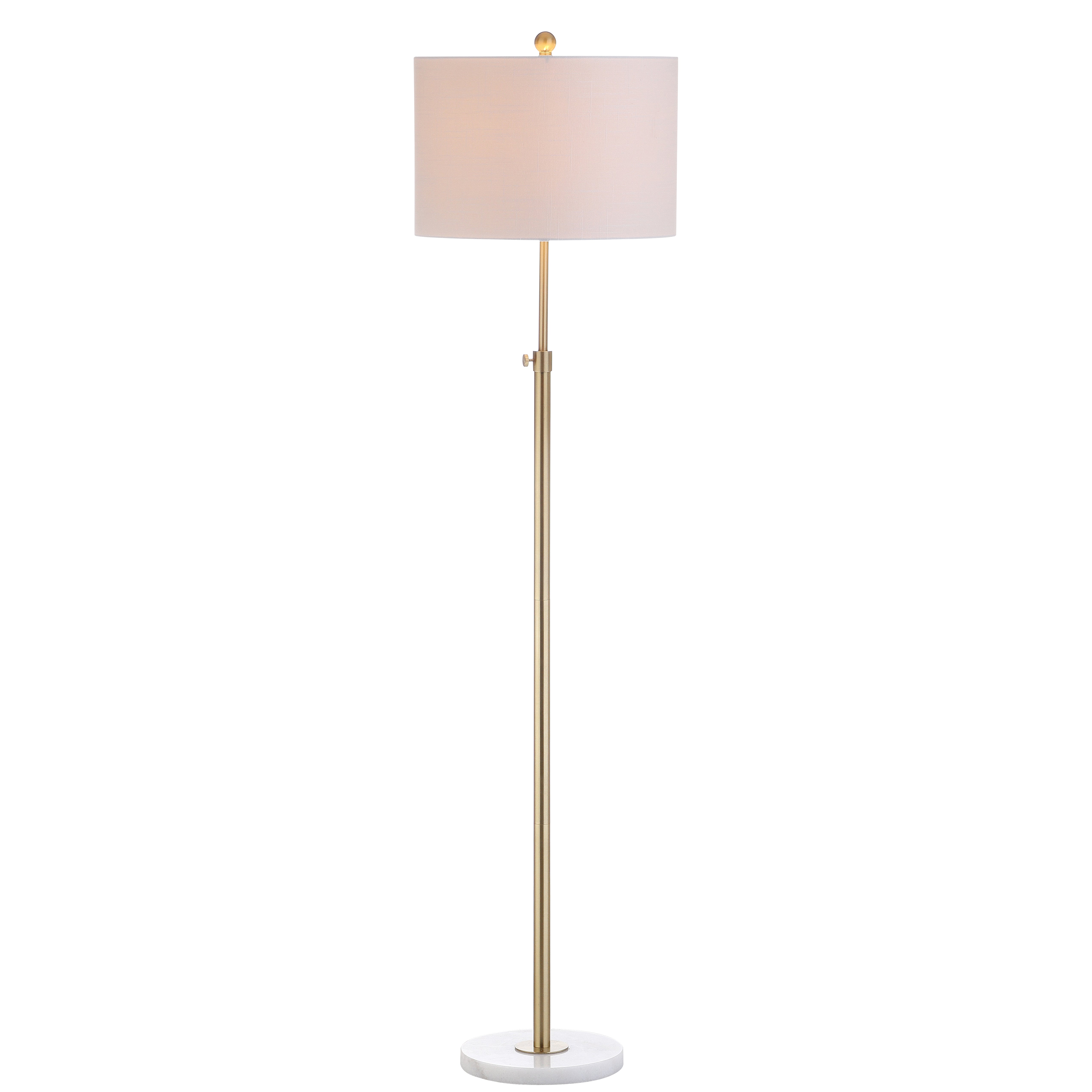 June Adjustable Metal/Marble LED Floor Lamp