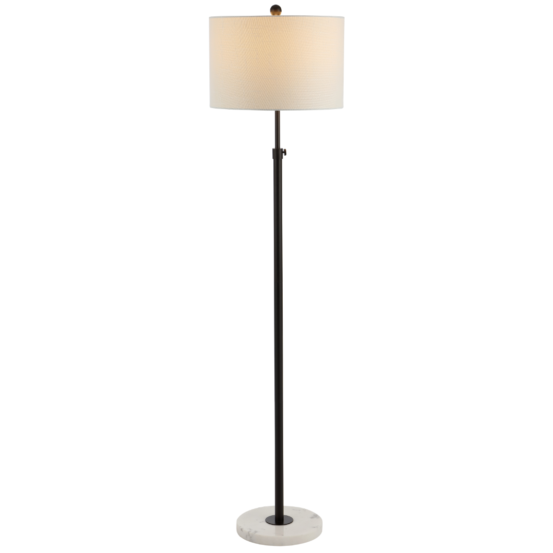 June Adjustable Metal/Marble LED Floor Lamp