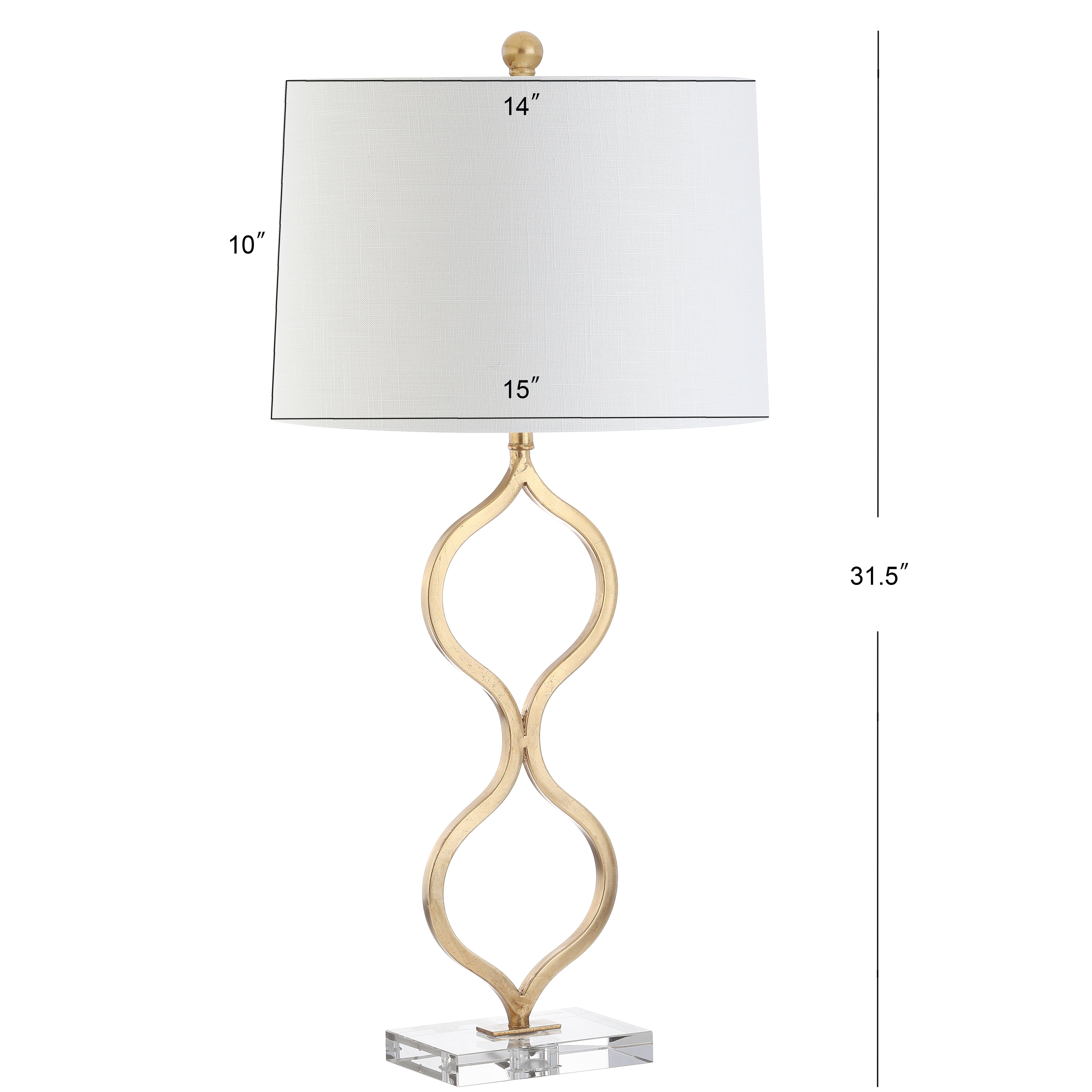 Levi Metal/Crystal LED Table Lamp
