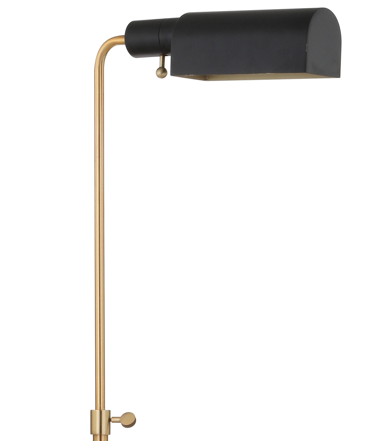 Iva Adjustable Brass Library LED Floor Lamp