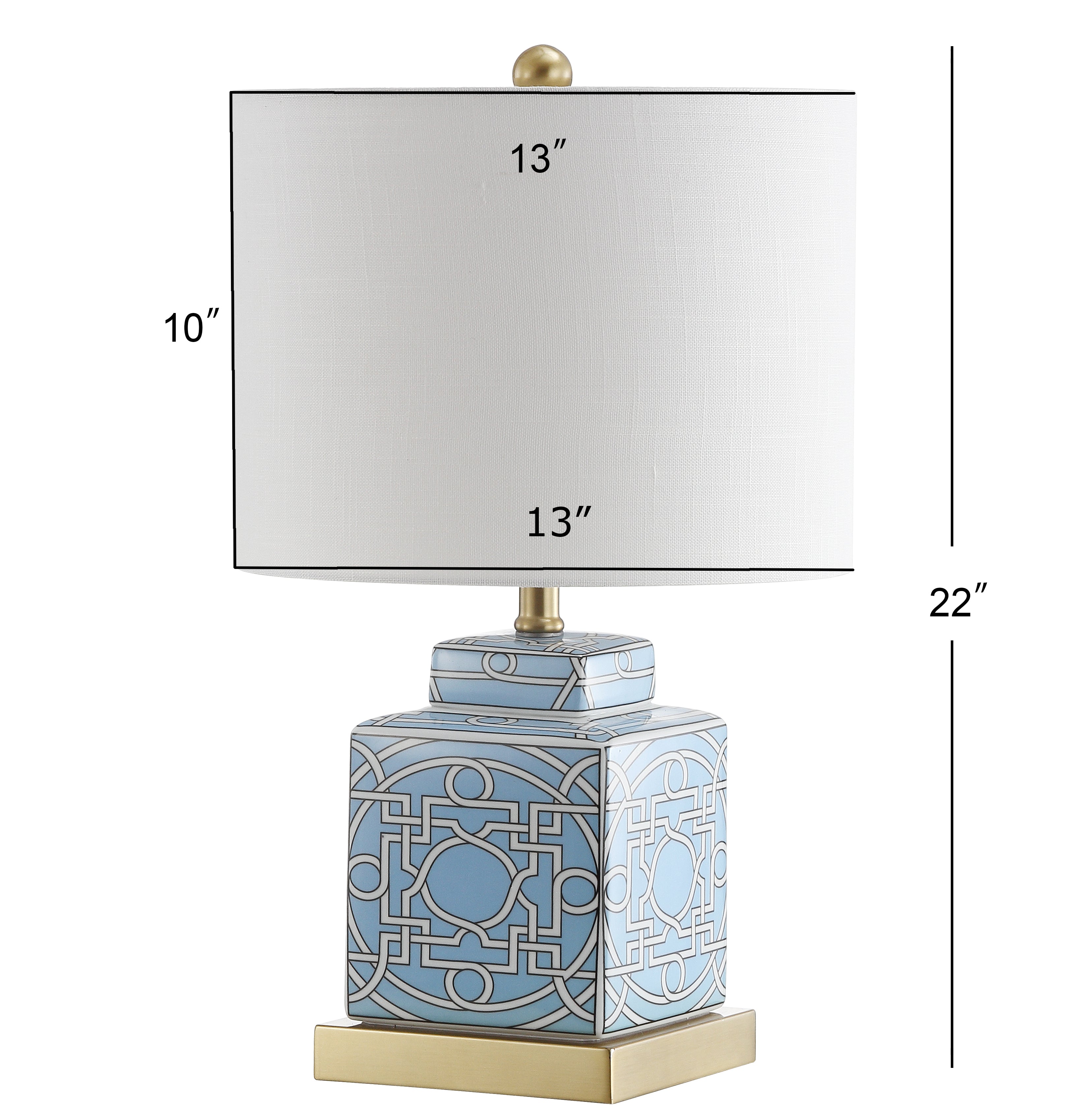 Catherine Ceramic/Metal Ginger Jar LED Table Lamp