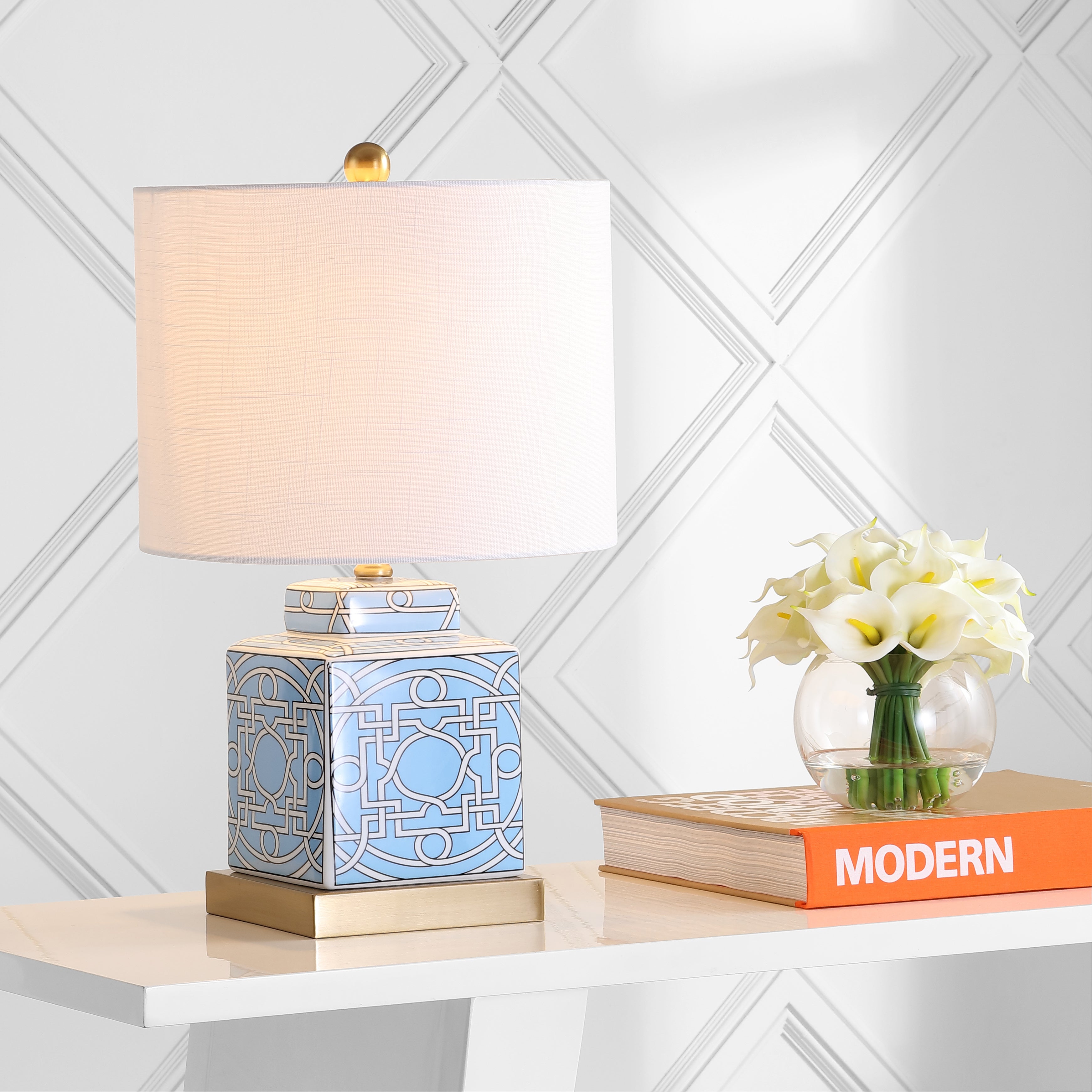 Catherine Ceramic/Metal Ginger Jar LED Table Lamp