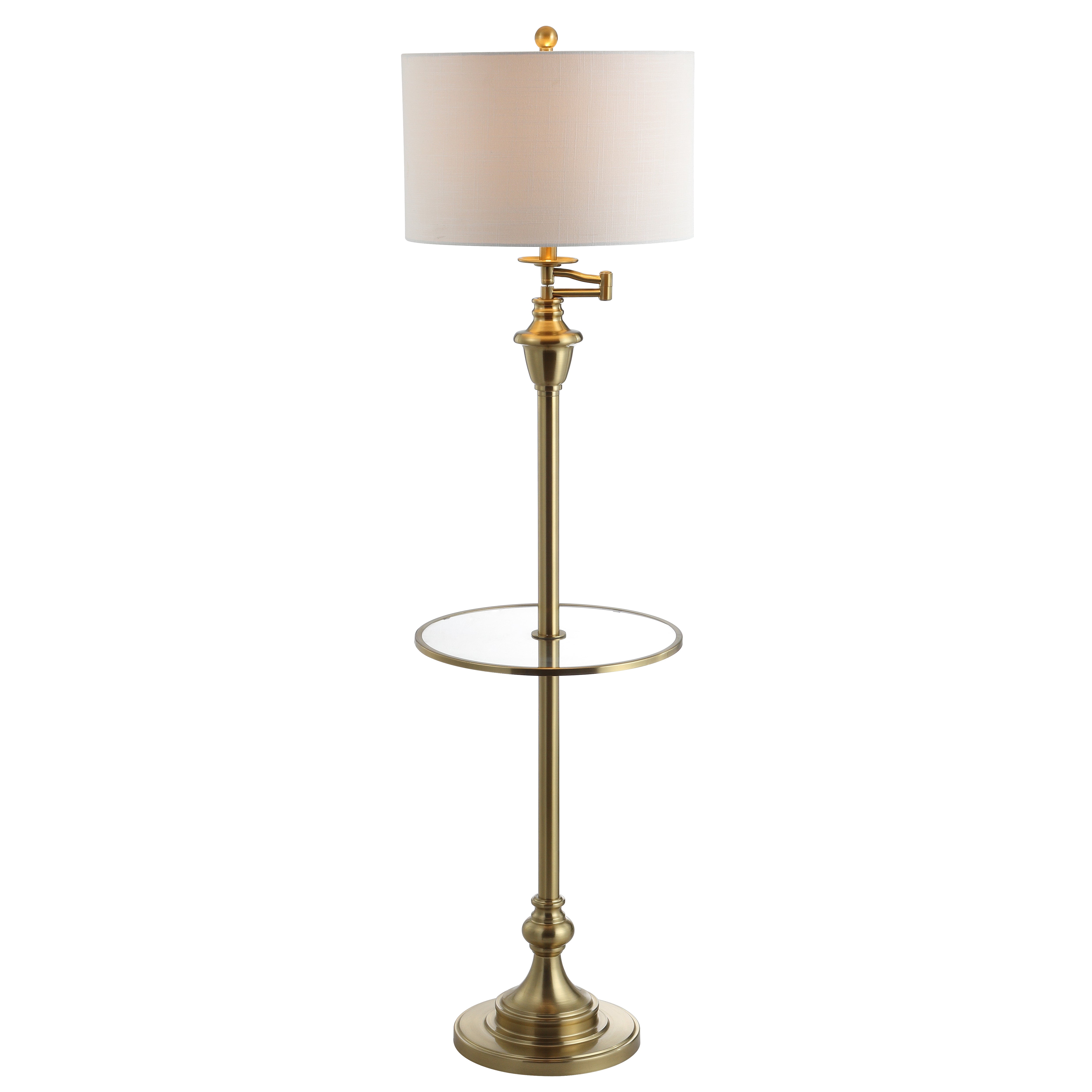 Cora Metal/Glass LED Side Table and Floor Lamp