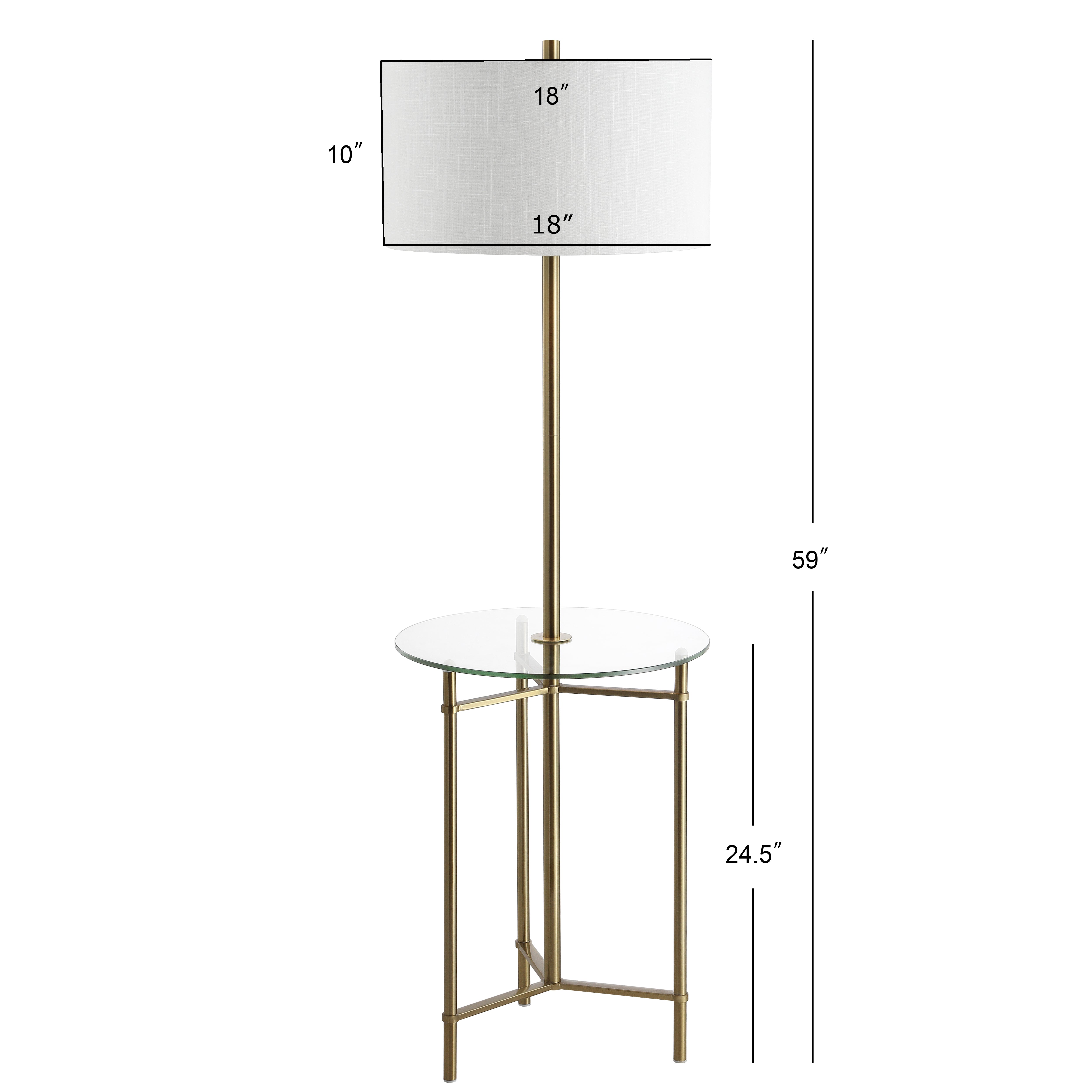 Charles Metal/Glass LED Side Table and Floor Lamp