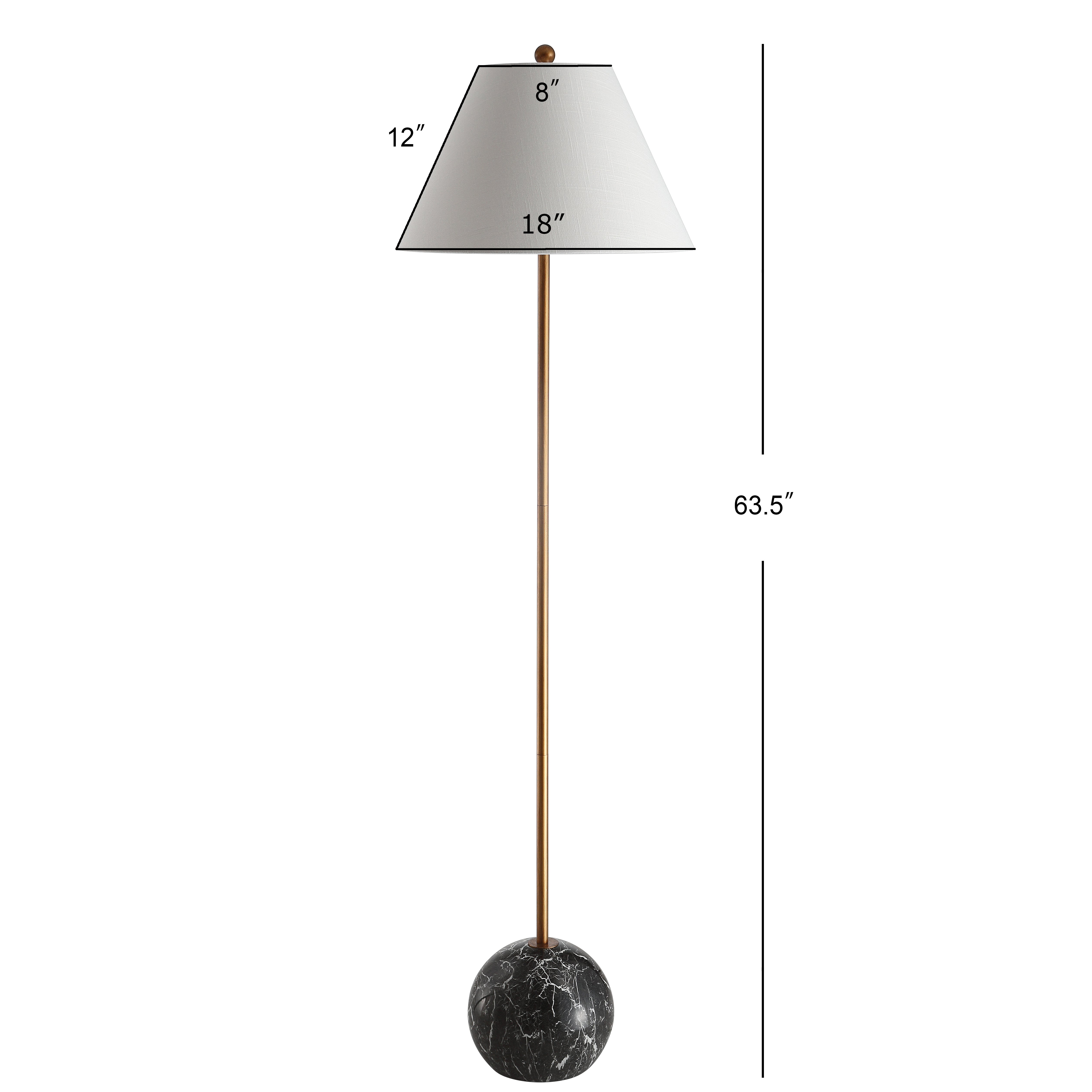 Miami Minimalist Resin/Metal LED Floor Lamp