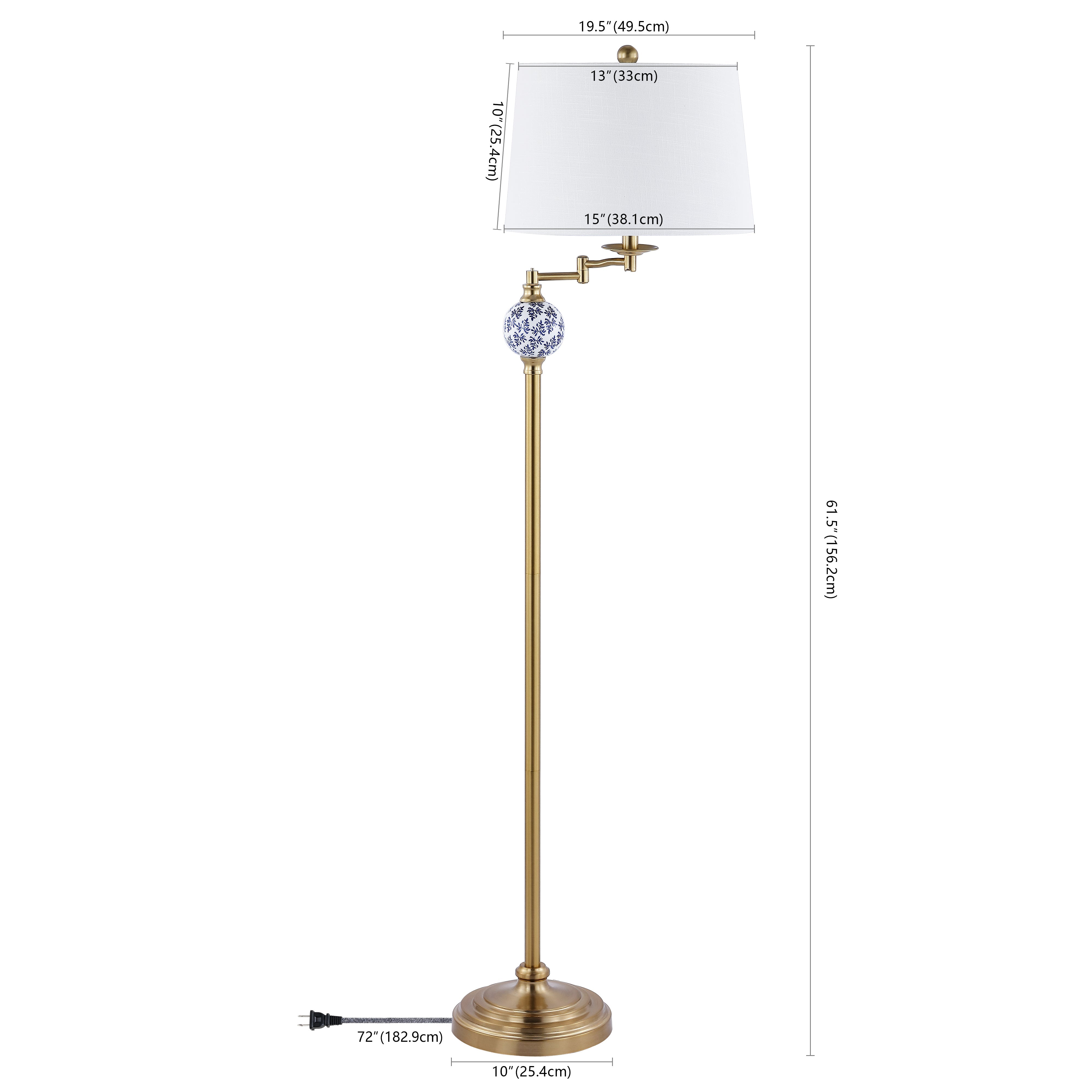 Aveiro Classic Midcentury Iron LED Floor Lamp