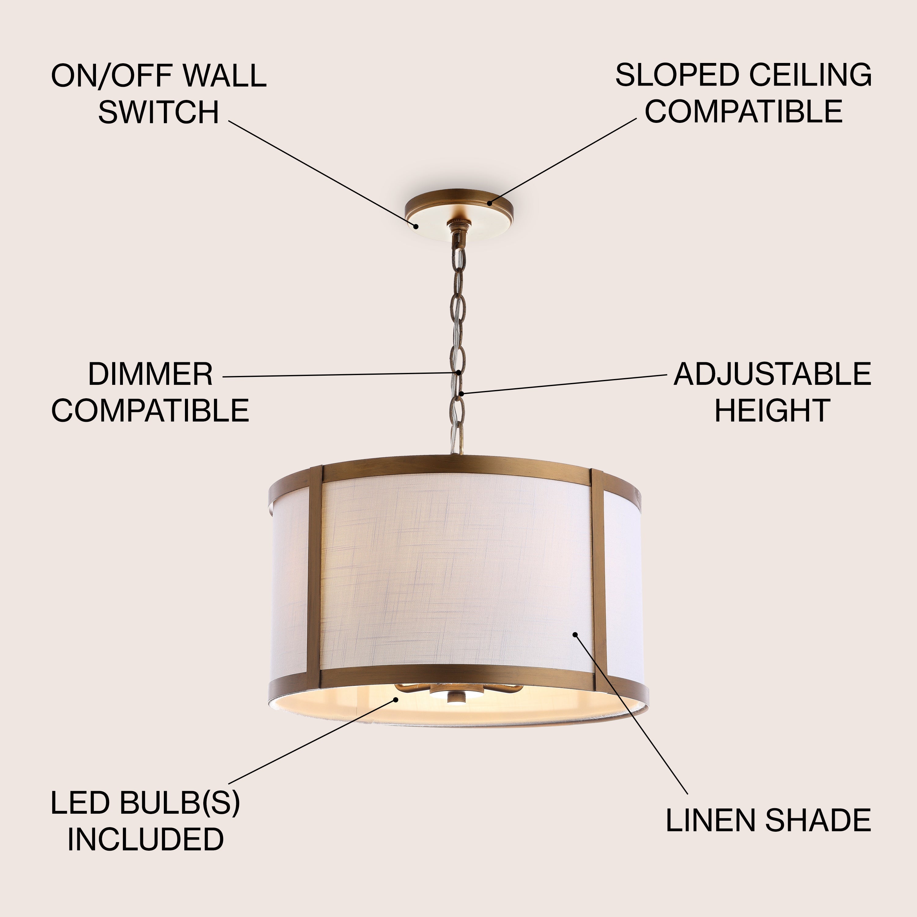 Thatcher Metal LED Pendant Light