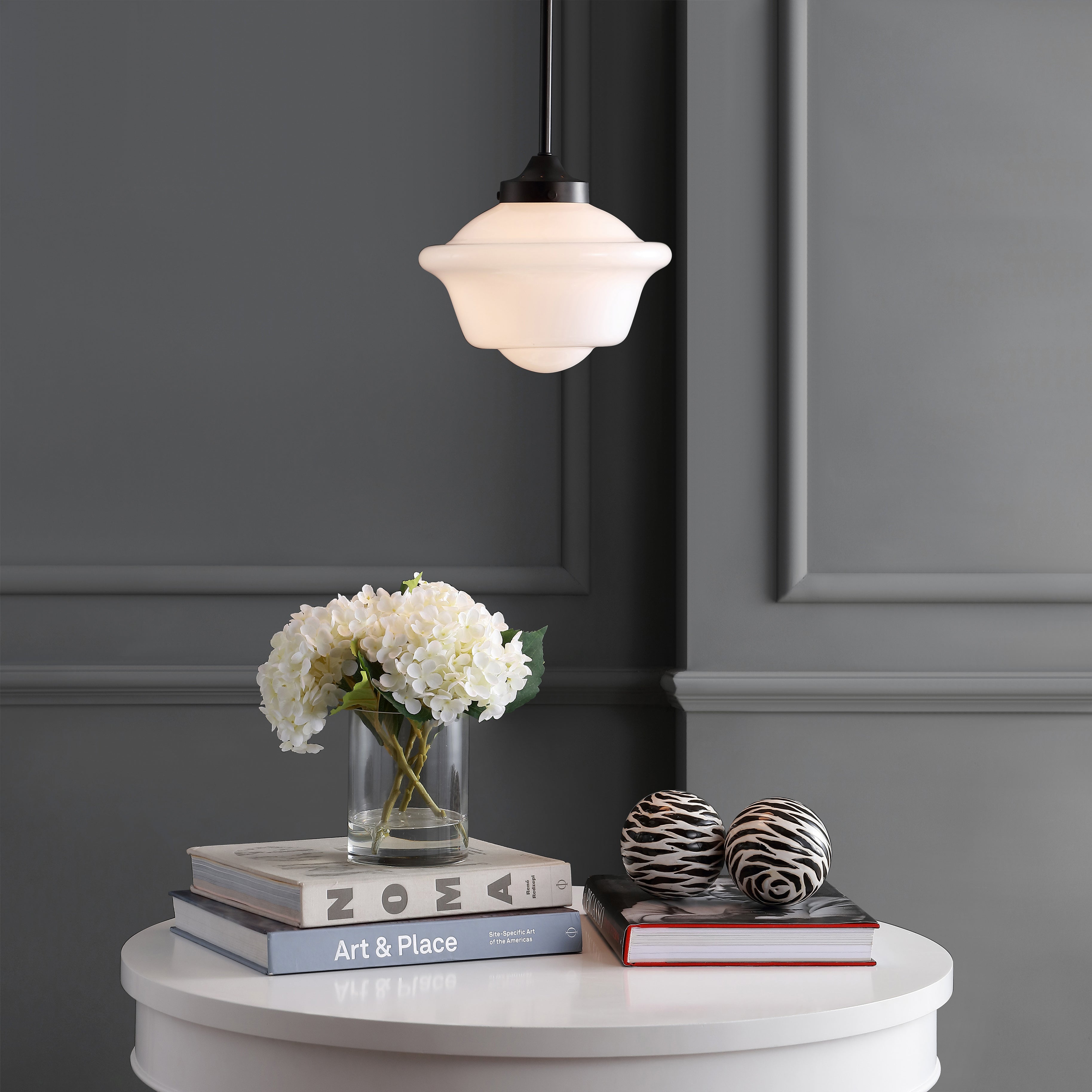 Kurtz Adjustable Drop Metal/Glass LED Pendant