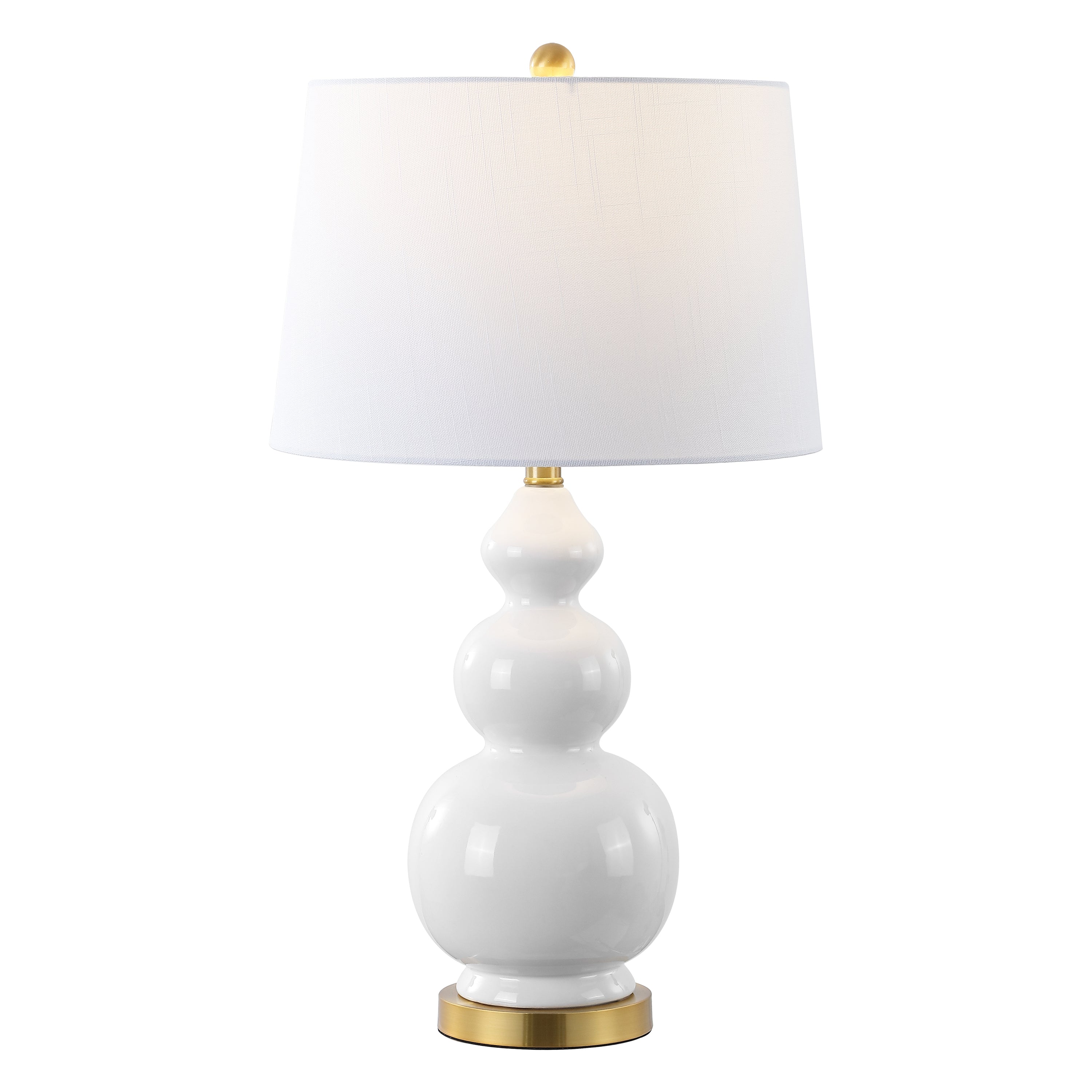 Bowen Contemporary Transitional Ceramic Gourd LED Table Lamp