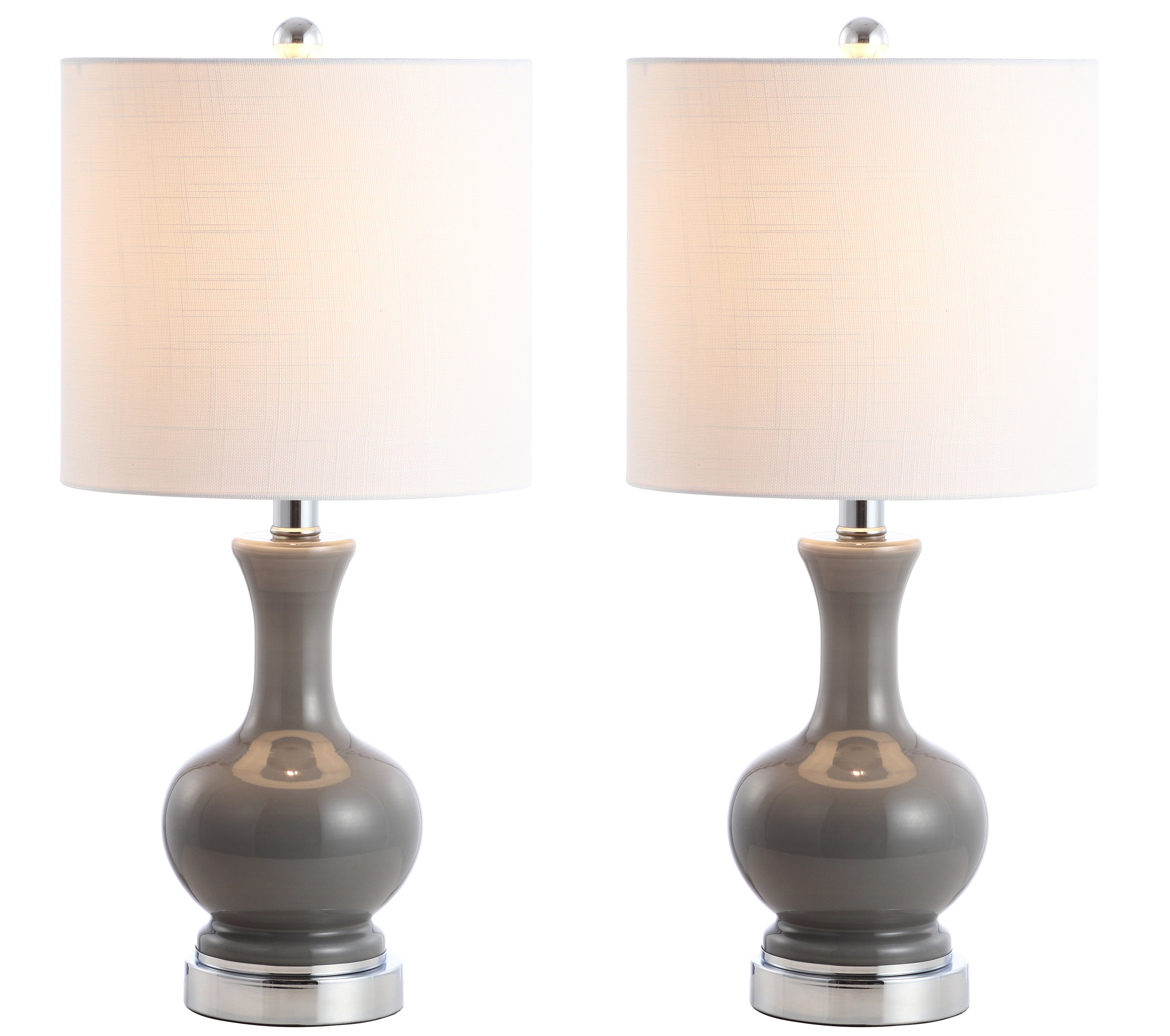 Cox Metal/Glass LED Table Lamp-Set of 2