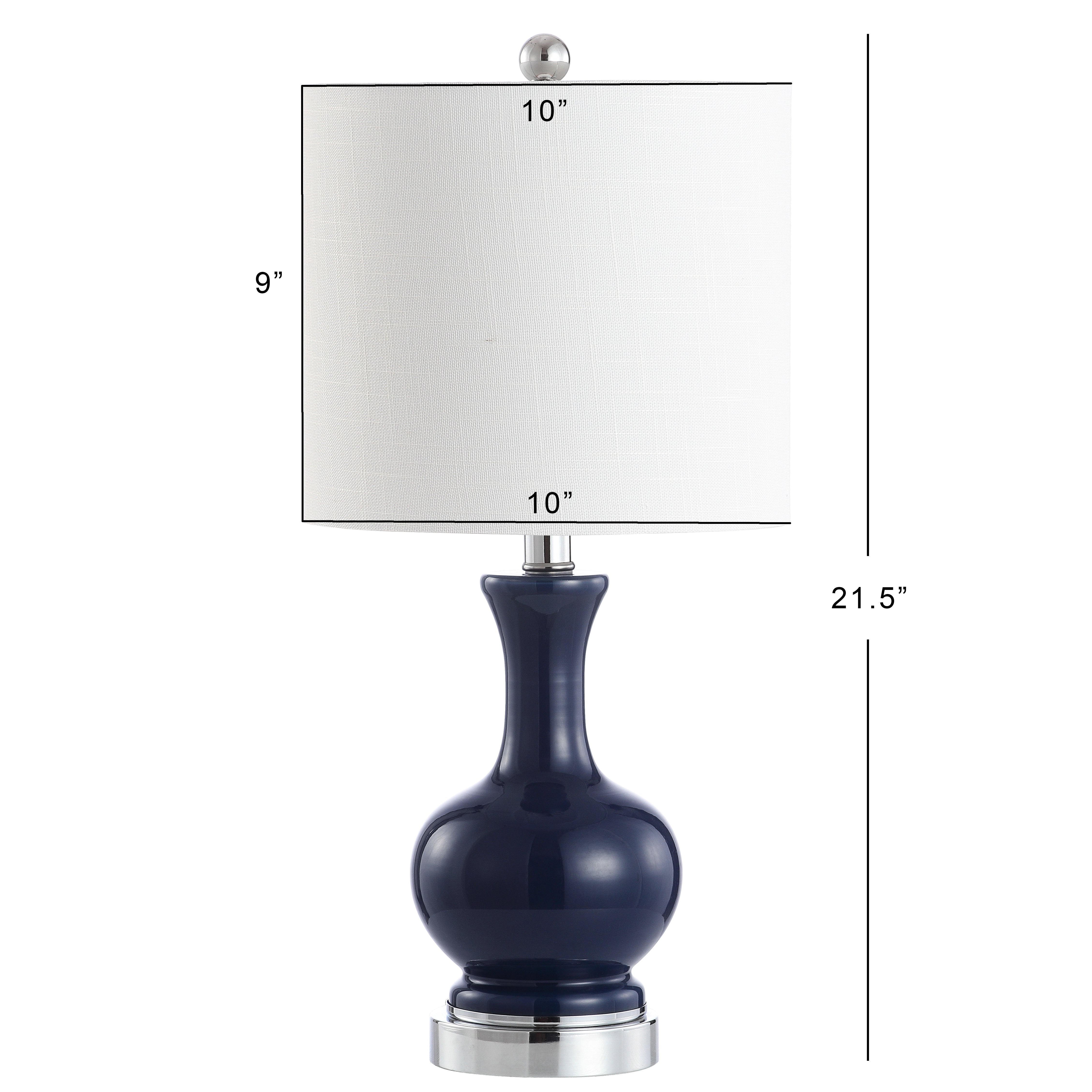 Cox Metal/Glass LED Table Lamp-Set of 2