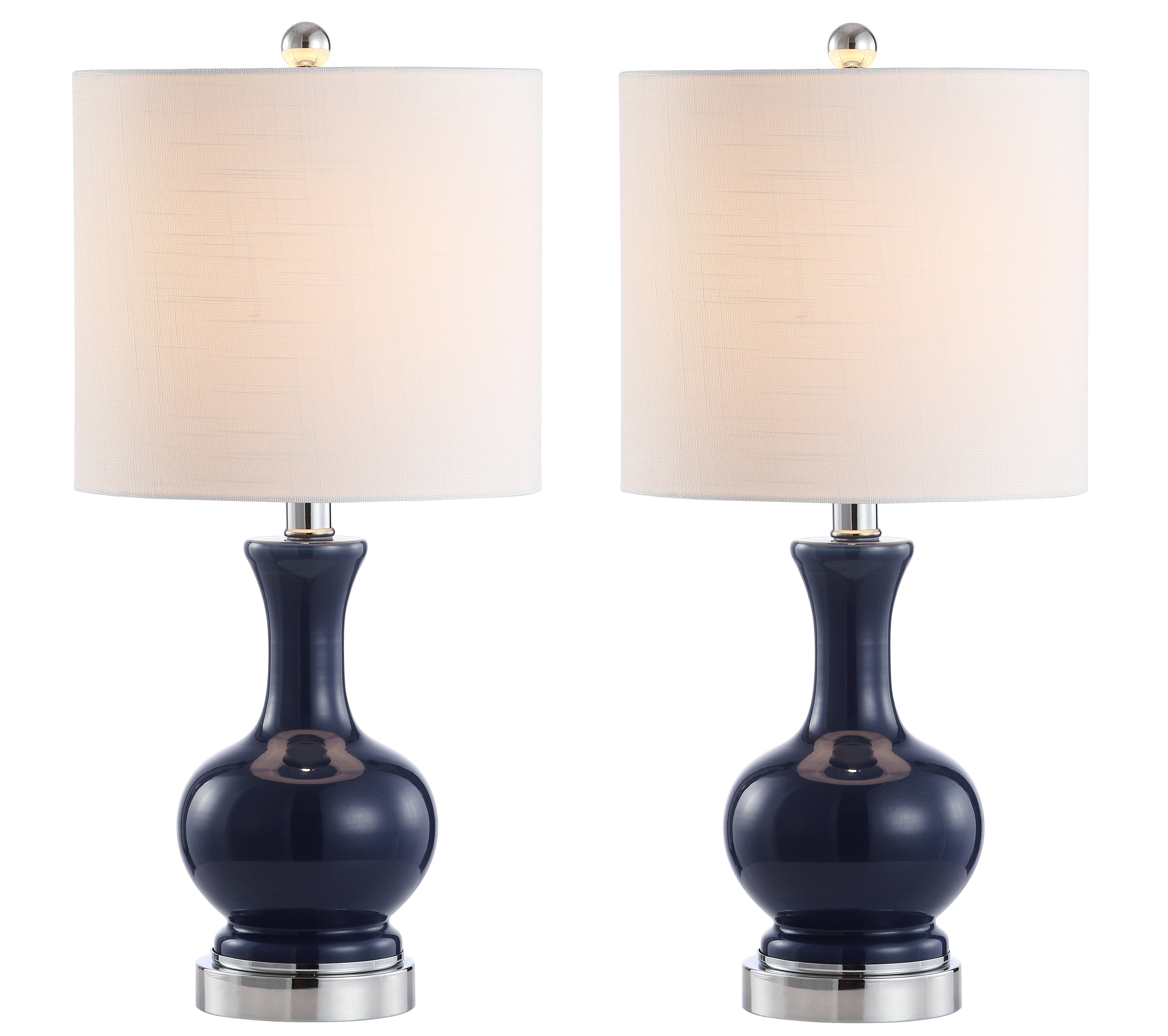 Cox Metal/Glass LED Table Lamp-Set of 2