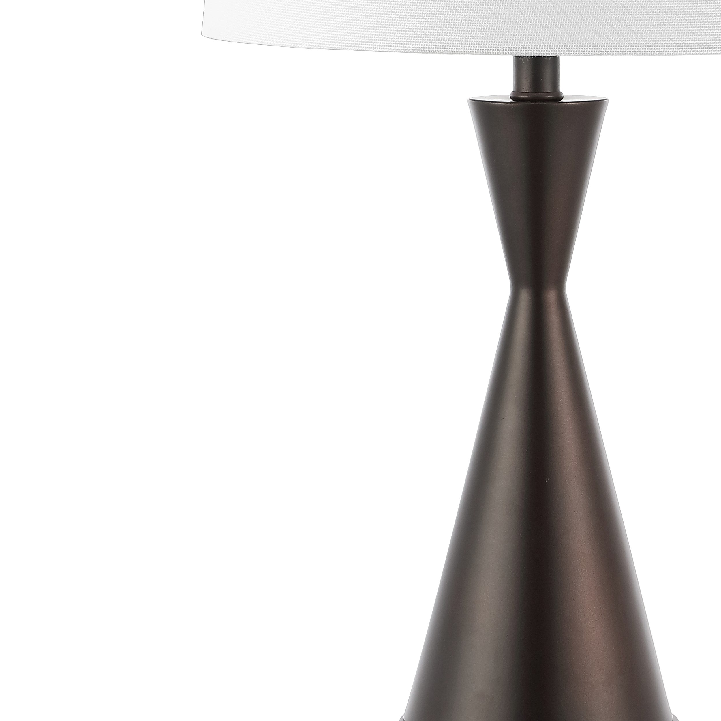 Colton French Country Farmhouse Iron LED Table Lamp with USB Charging Port-Set of 2
