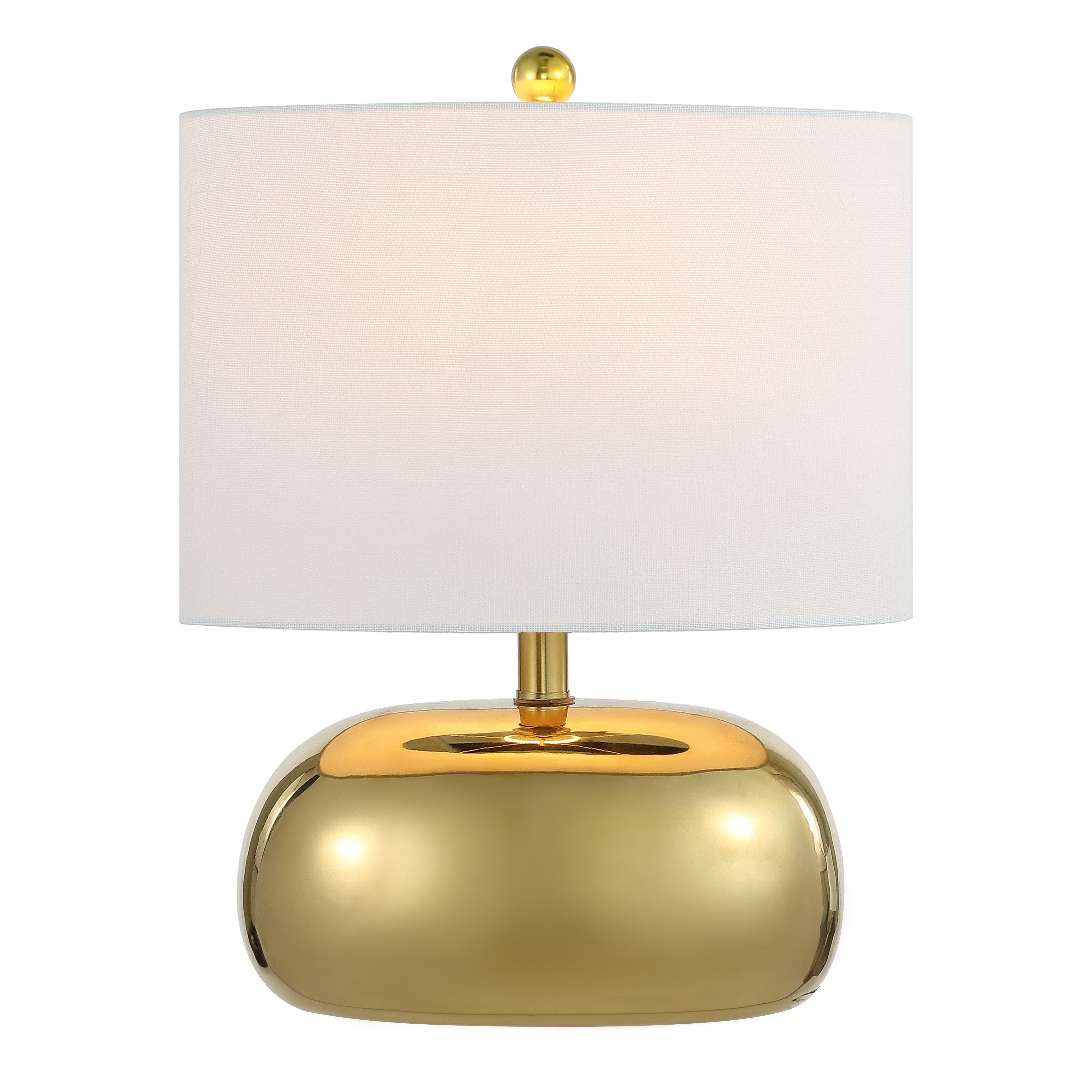 Calix Mid-Century Glam Ceramic/Iron LED Table Lamp