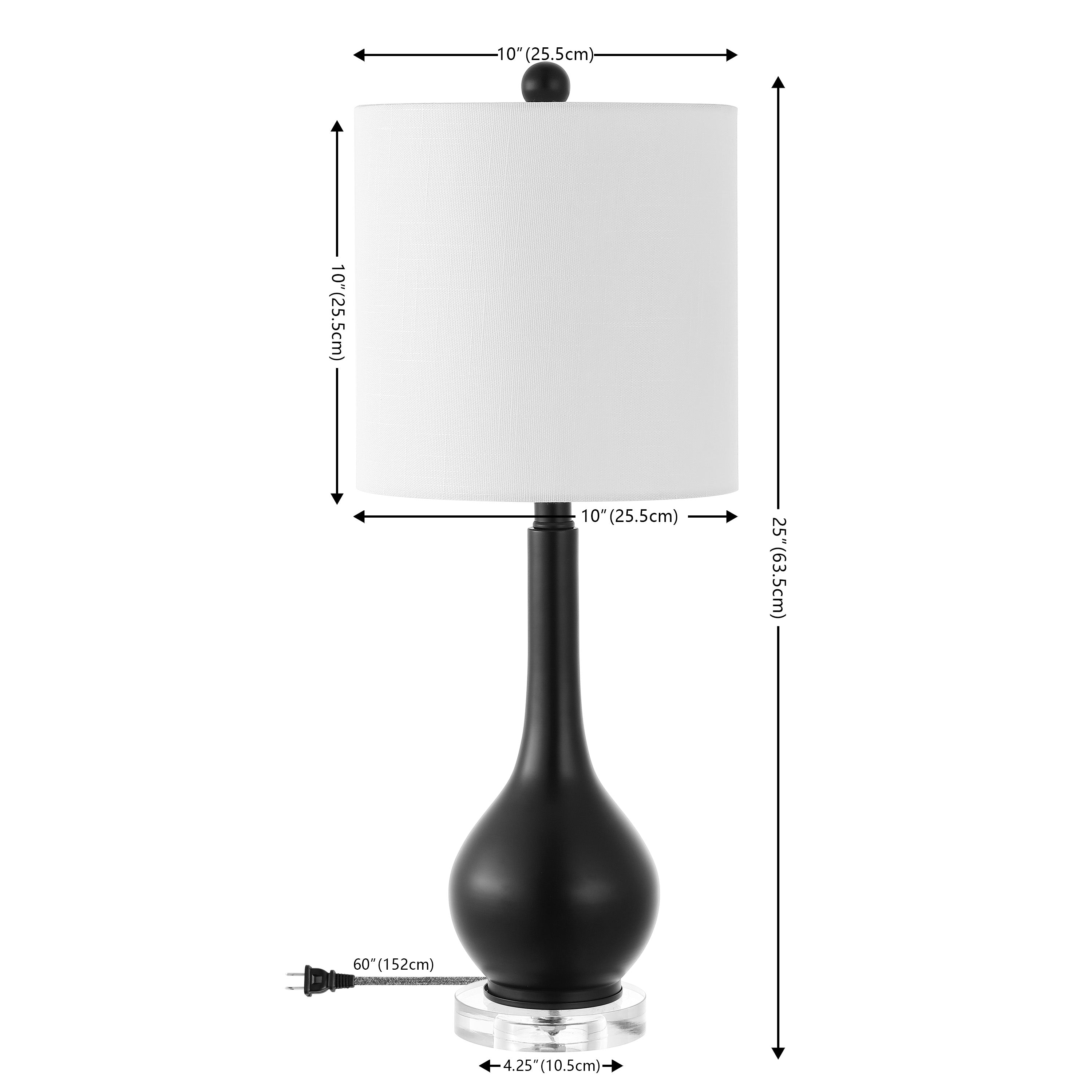 Dylan Metal/Crystal Teardrop LED Table Lamp