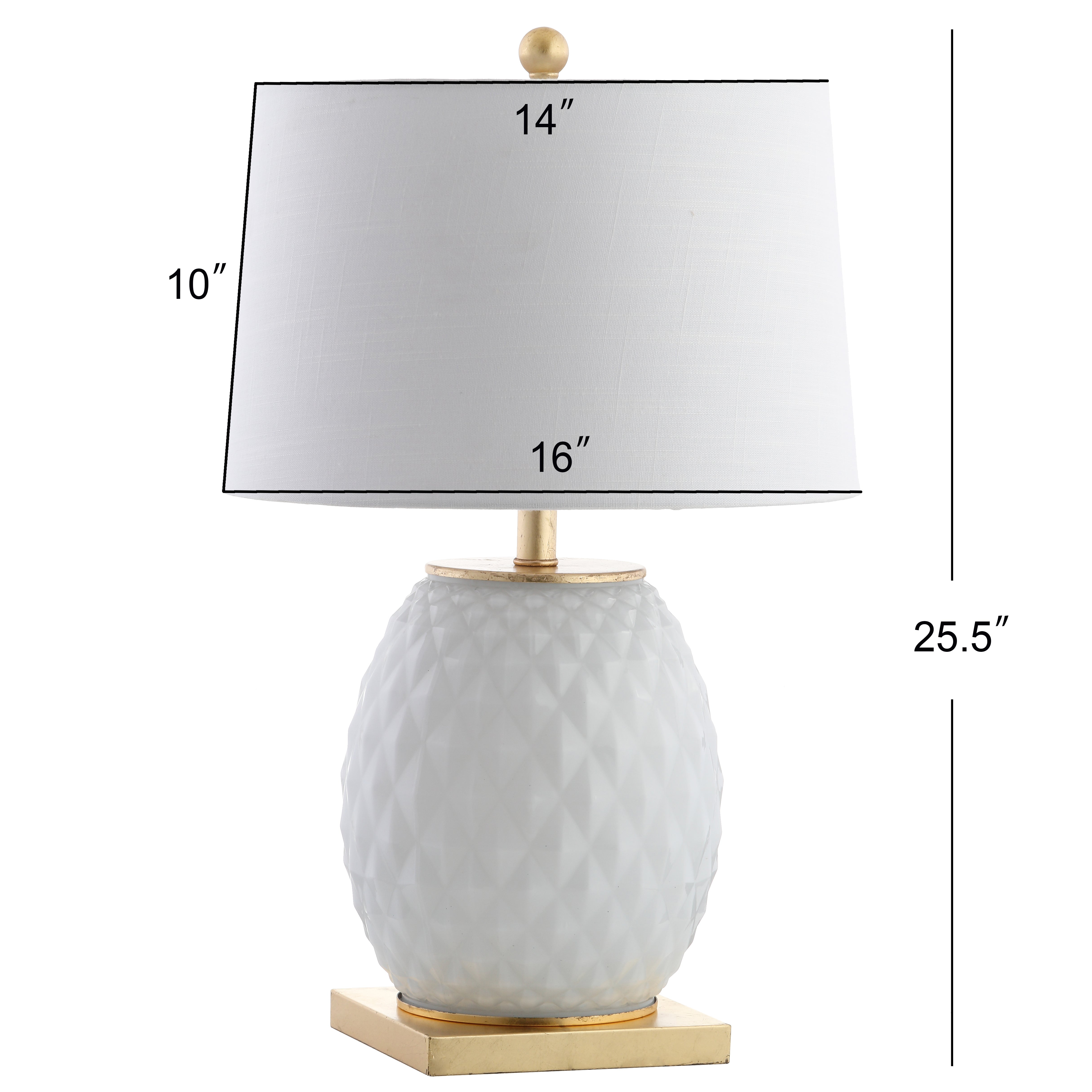 Diamond LED Glass/Metal Table Lamp