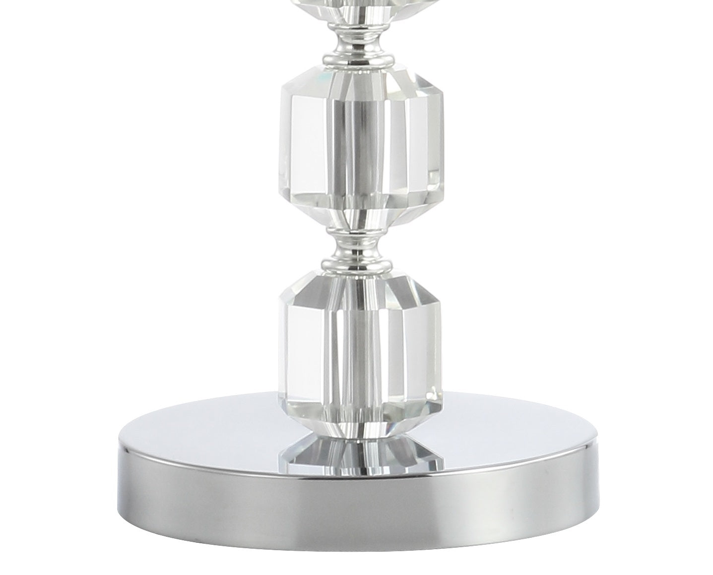 Cary Modern Stacked Crystal/Metal LED Table Lamp