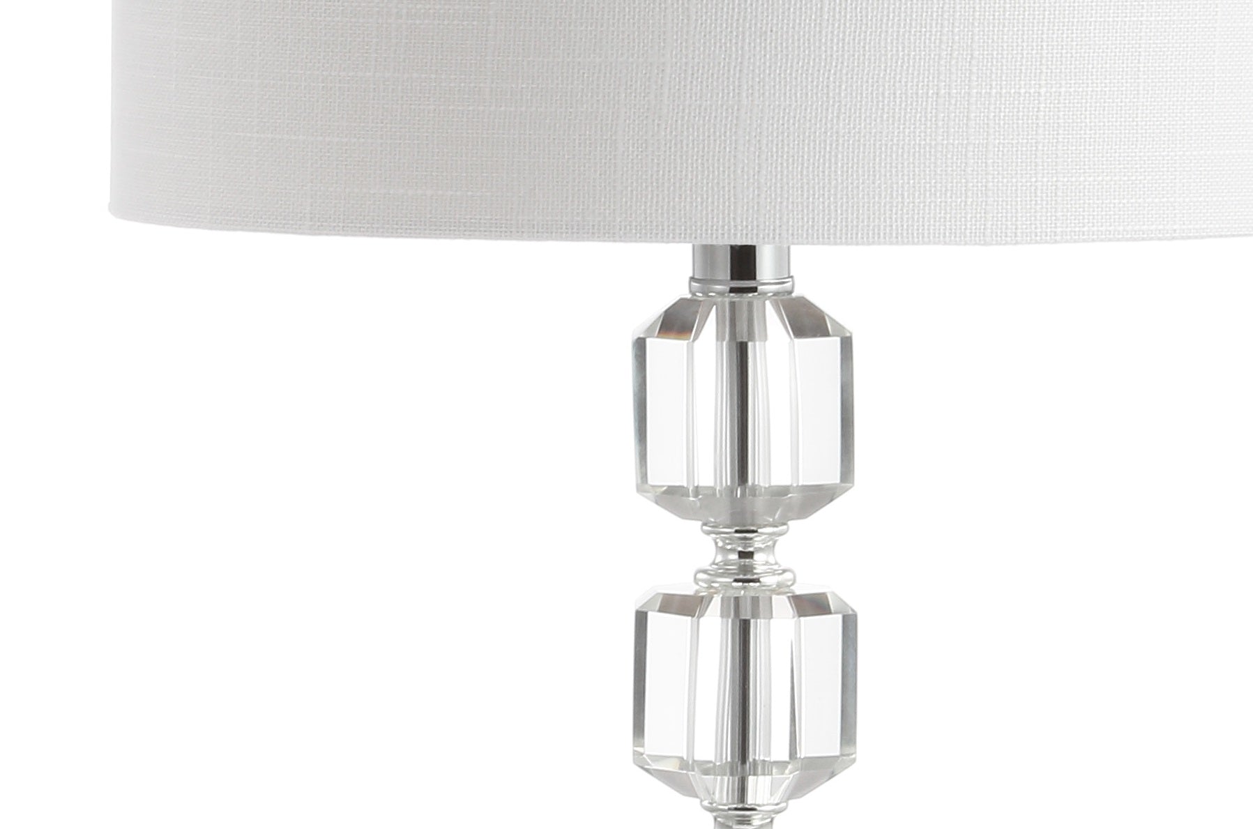 Cary Modern Stacked Crystal/Metal LED Table Lamp